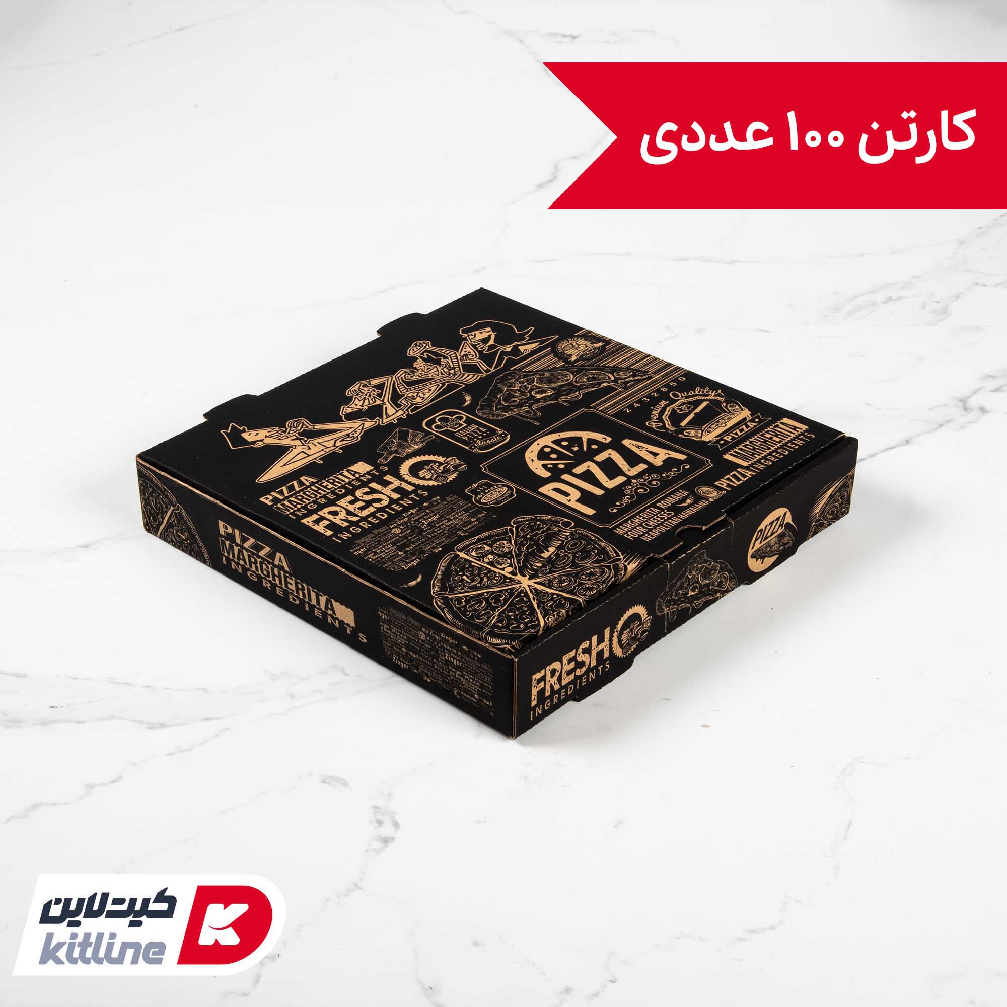 جعبه پیتزا کاغذی ایفلوت ۲۴ سانتیمتری (کارتن ۱۰۰ عددی)