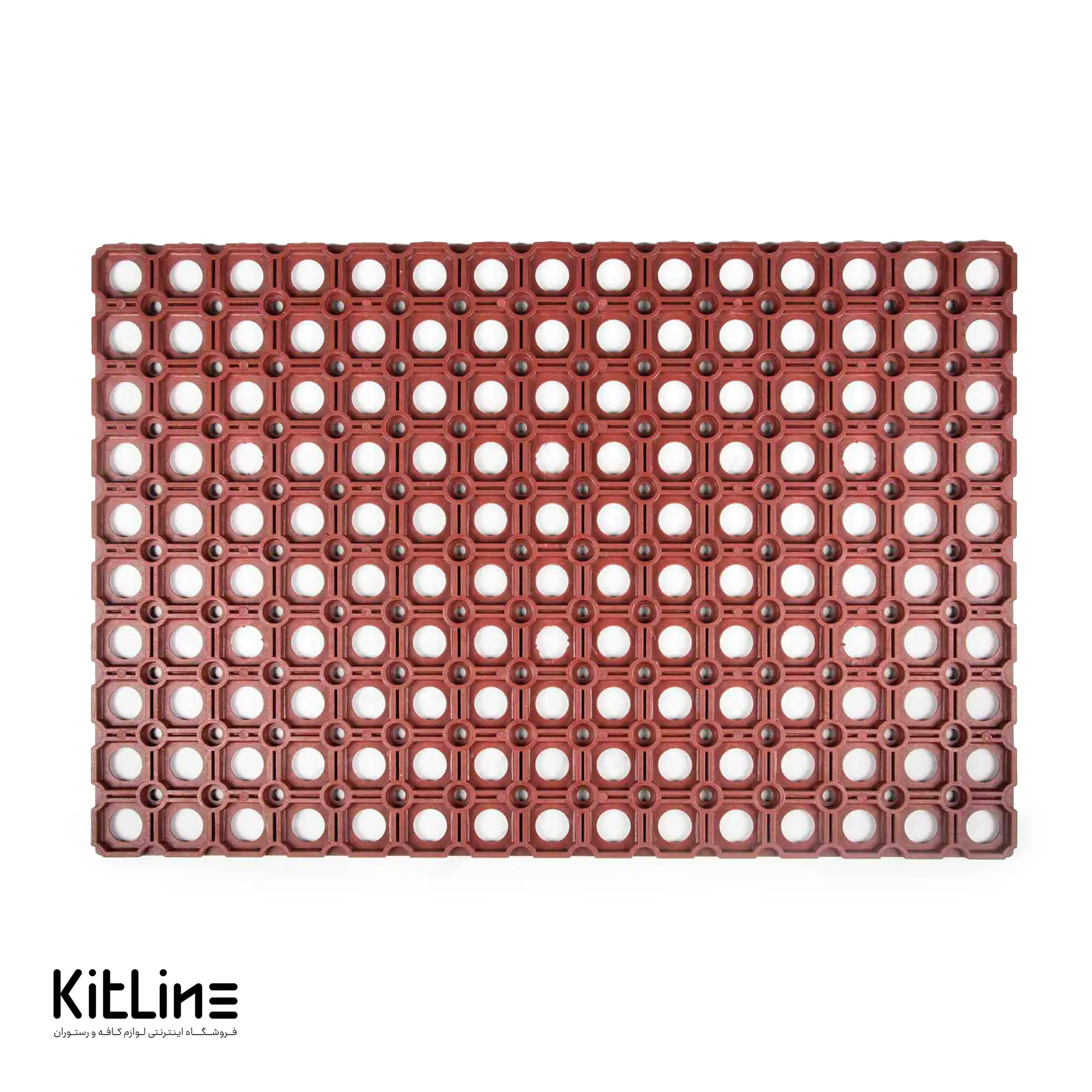 کفپوش مشبک پلاستیکی کلین ۴۰×۶۰ سانتیمتری زرشکی
