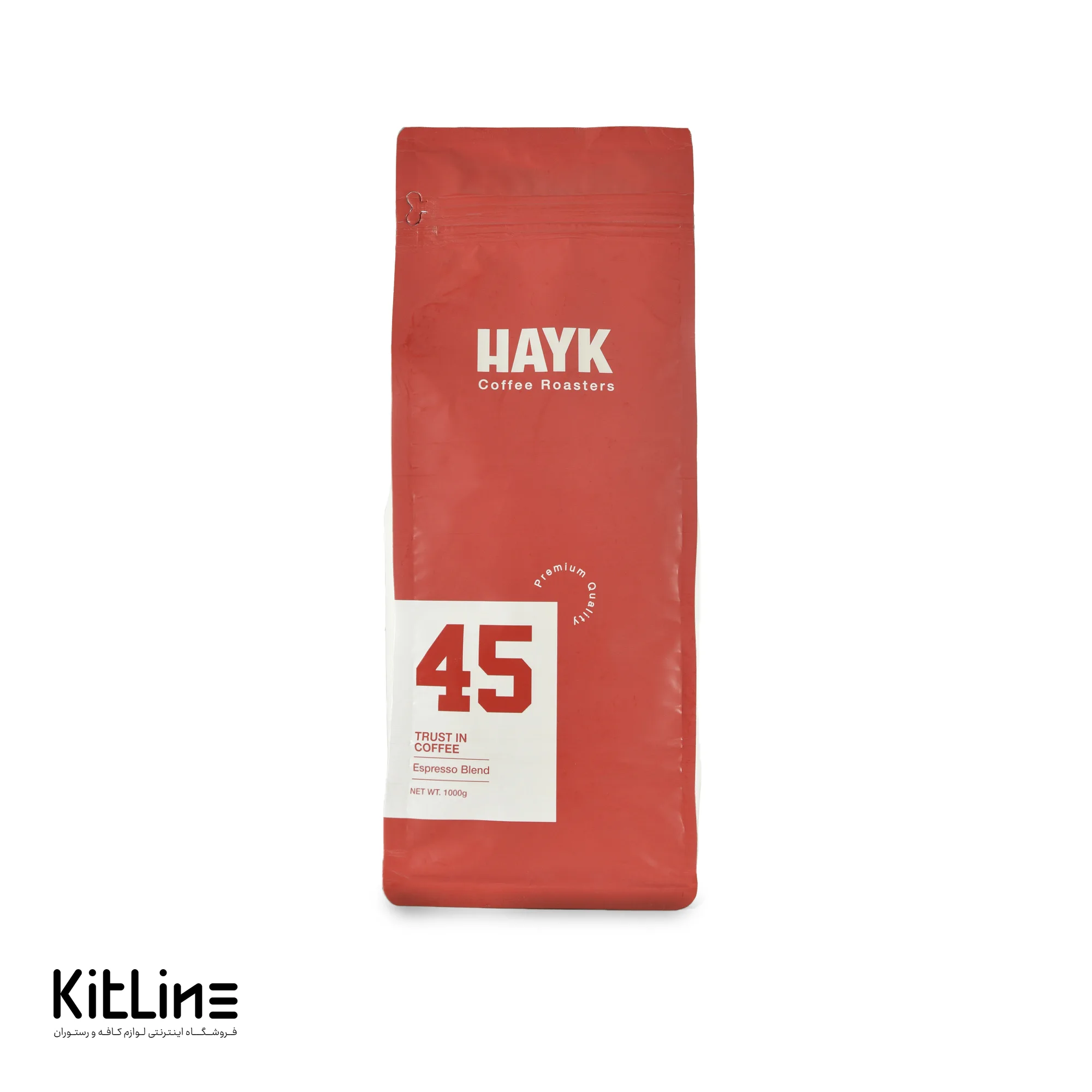 دانه قهوه ۶۰٪ عربیکا ۴۰٪ روبوستا ترکیب ۴۵ هايک ۱ کیلوگرمی