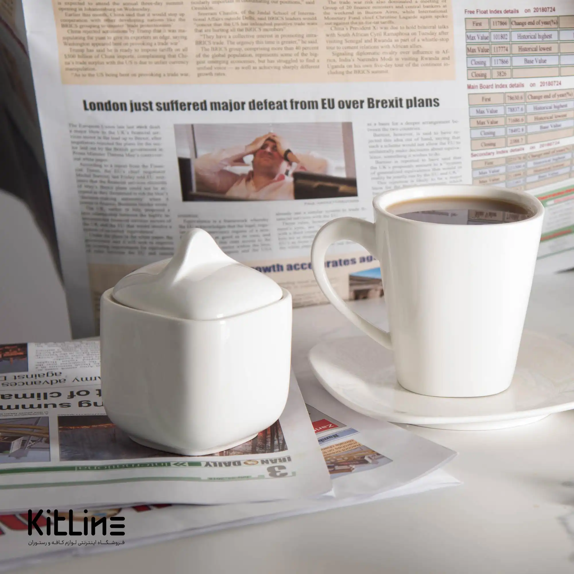 قندان چینی ۸×۸ سانتیمتری مدرنه (Moderne) مدل تیفانی - تصویر 3