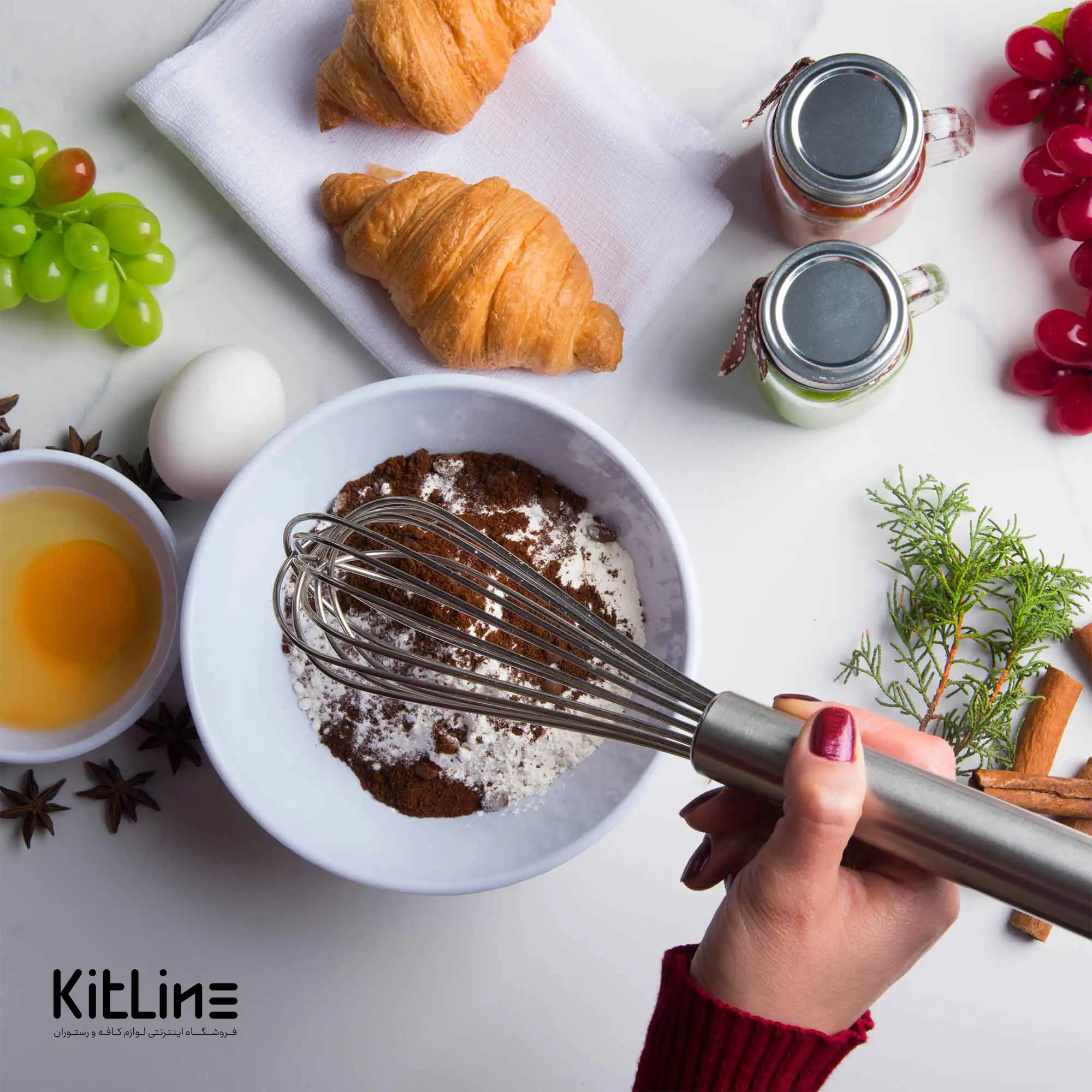 همزن دستی استیل ۴۰ سانتیمتری - تصویر 5