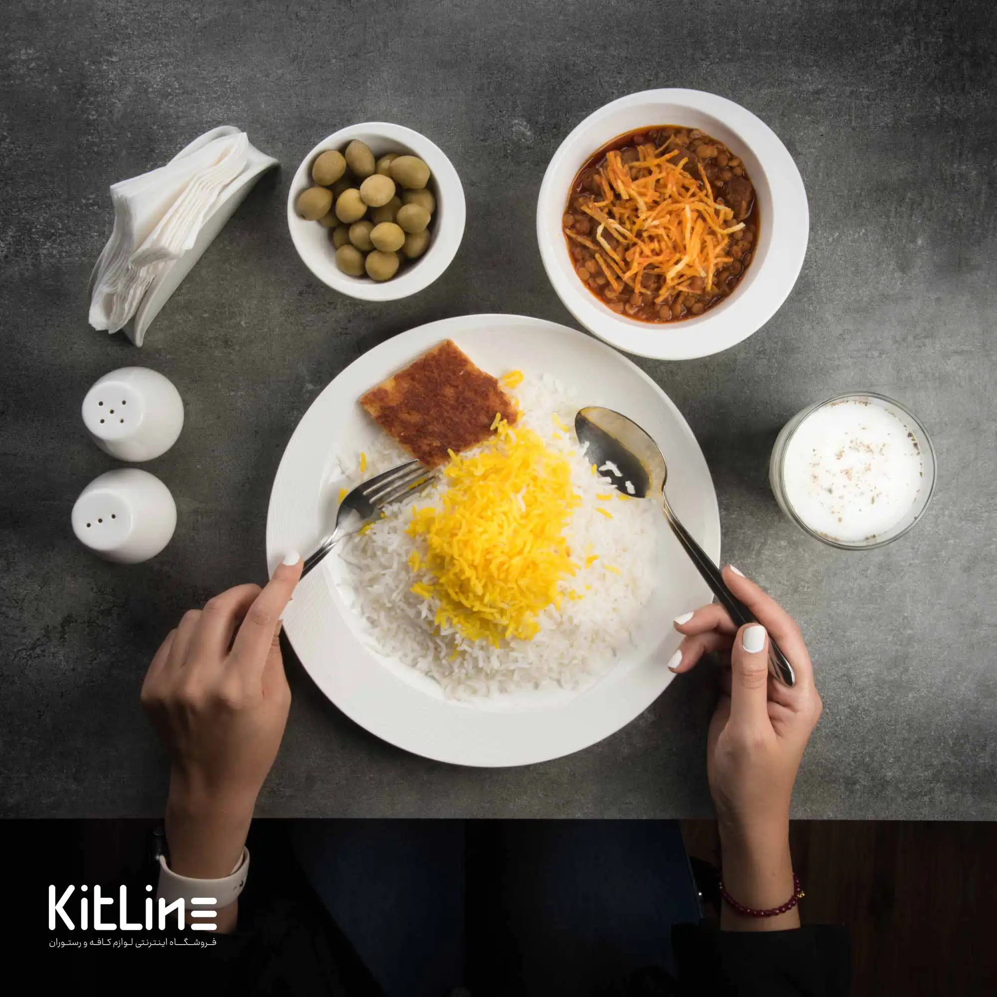 بشقاب چینی ۳۱ سانتیمتری مدرنه (Moderne) مدل تیفانی - تصویر 5