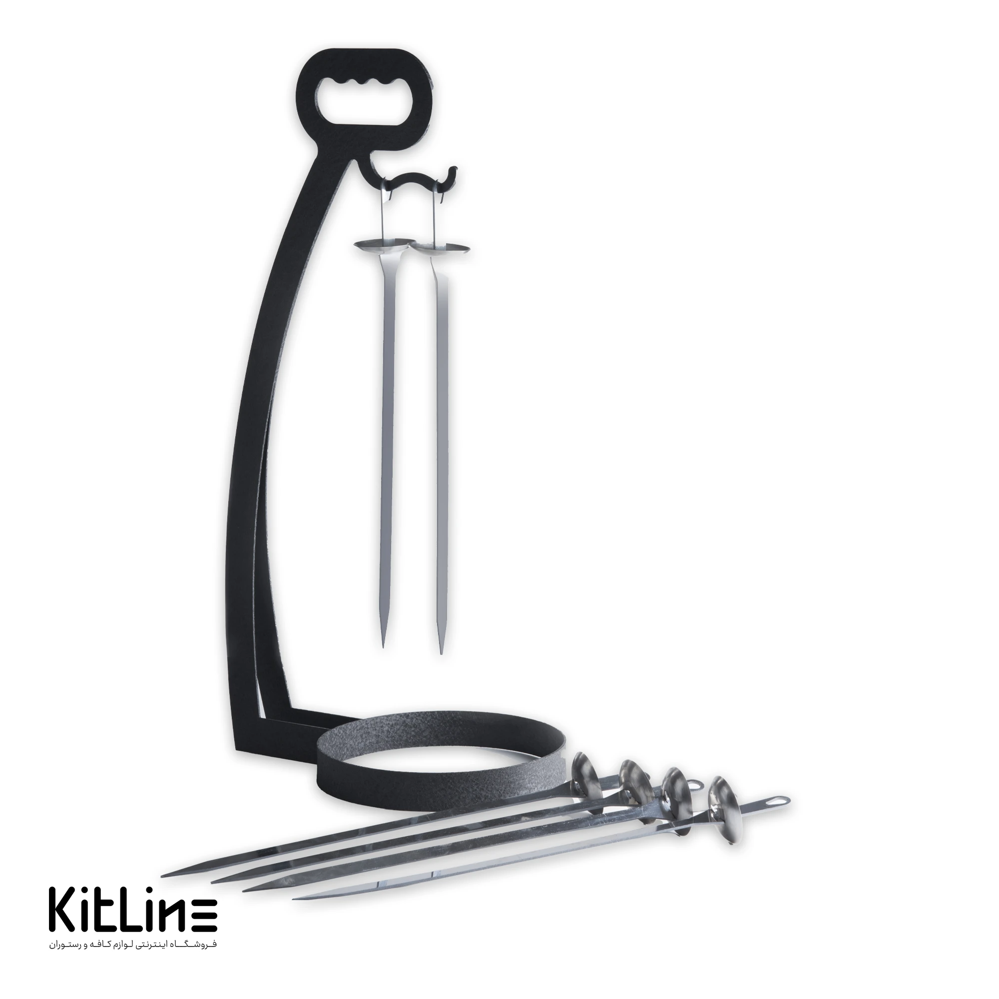 استند باربیکیو ناندوز استیل به همراه ۶ عدد سیخ