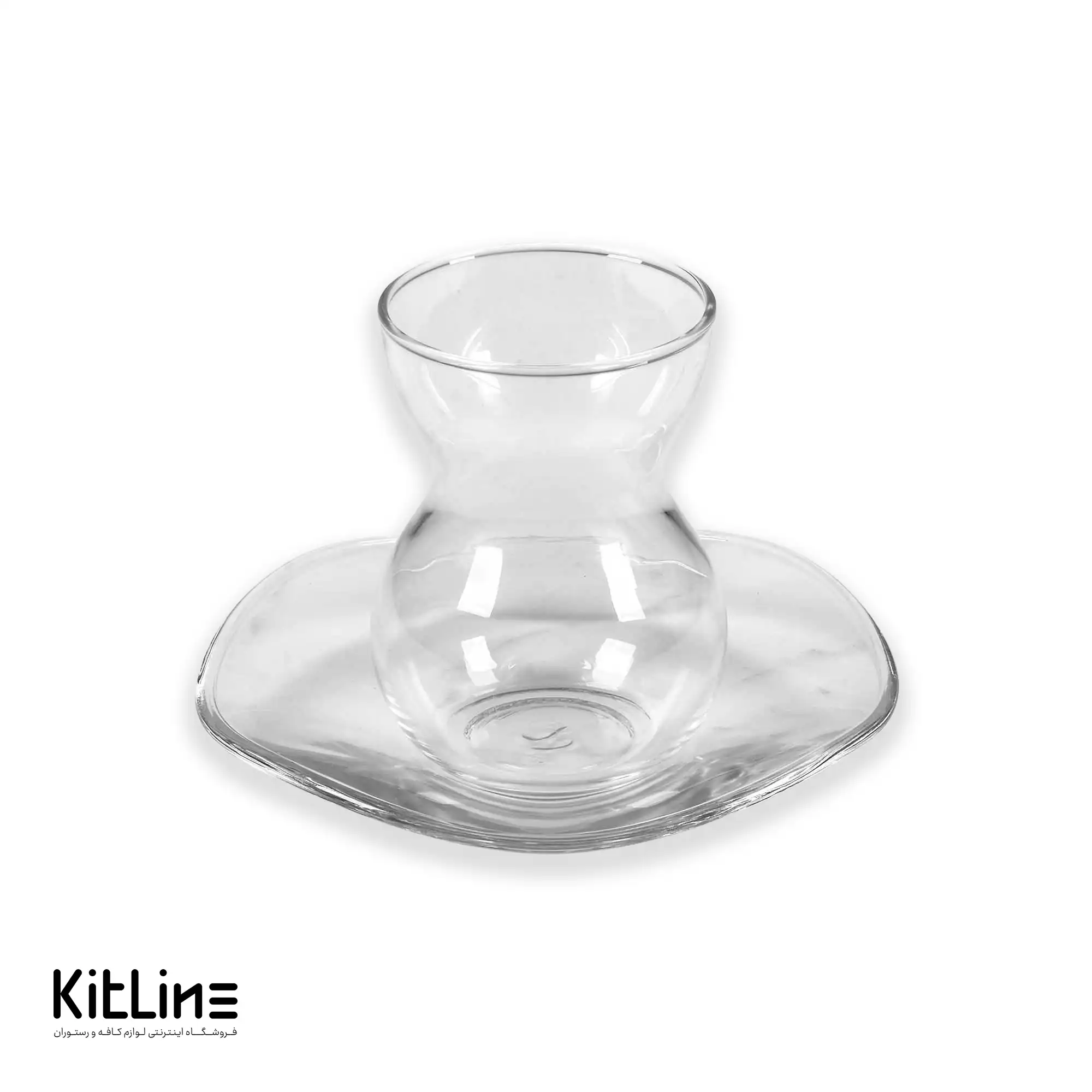 استکان نعلبلکی شیشه ای ۱۴۰ میلی‌لیتری پاشاباغچه مدل دانتل (ست ۶ عددی)