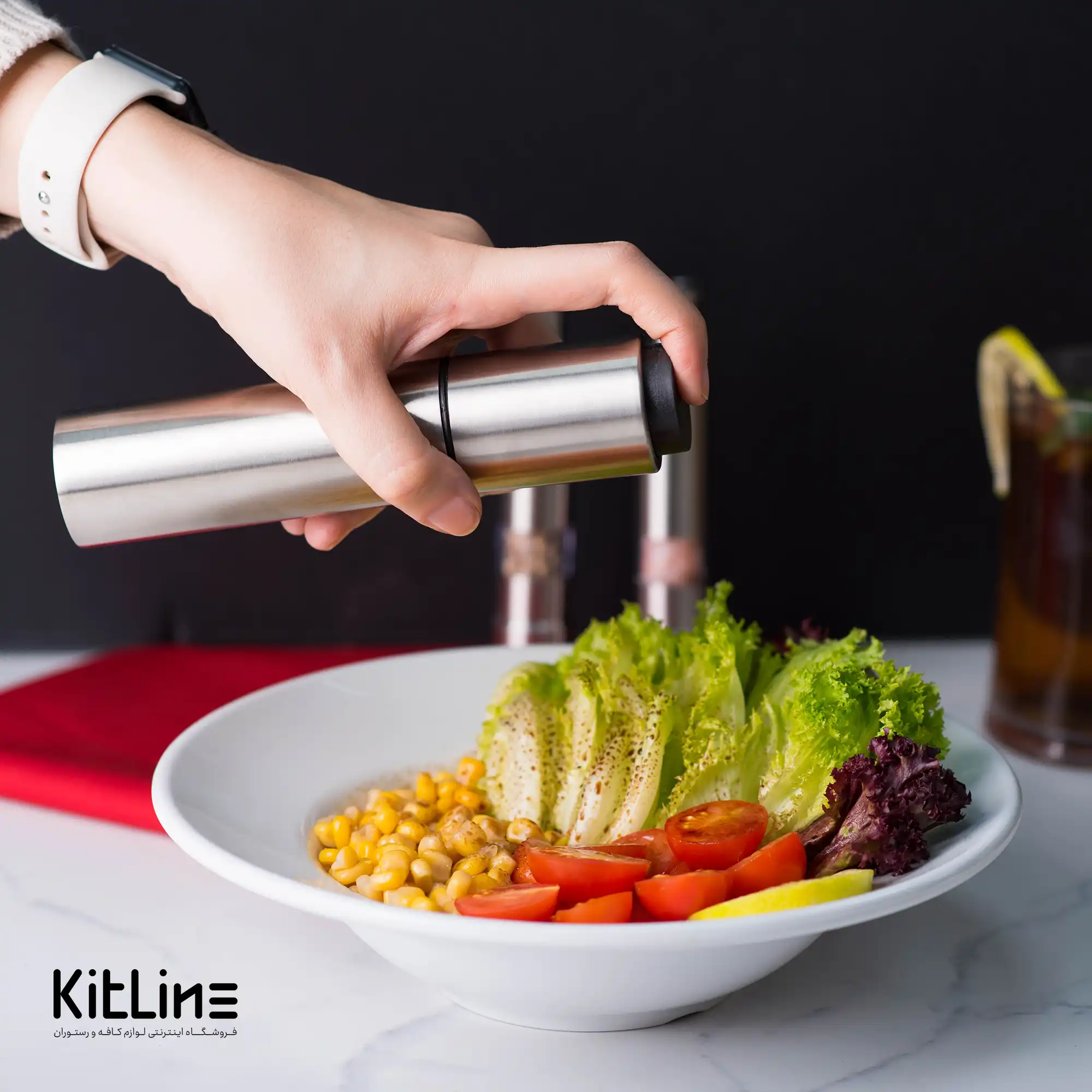 اسپری روغن و سرکه استیل ۱۸ سانتیمتری - تصویر 4