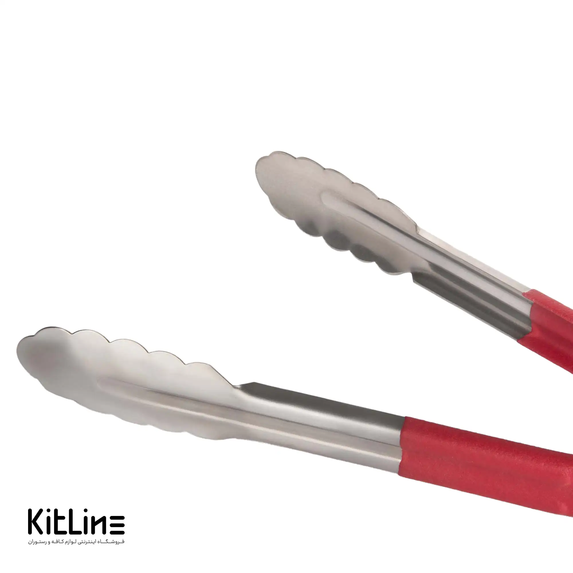 انبر سرو استیل ۳۰ سانتیمتری قرمز - تصویر 3