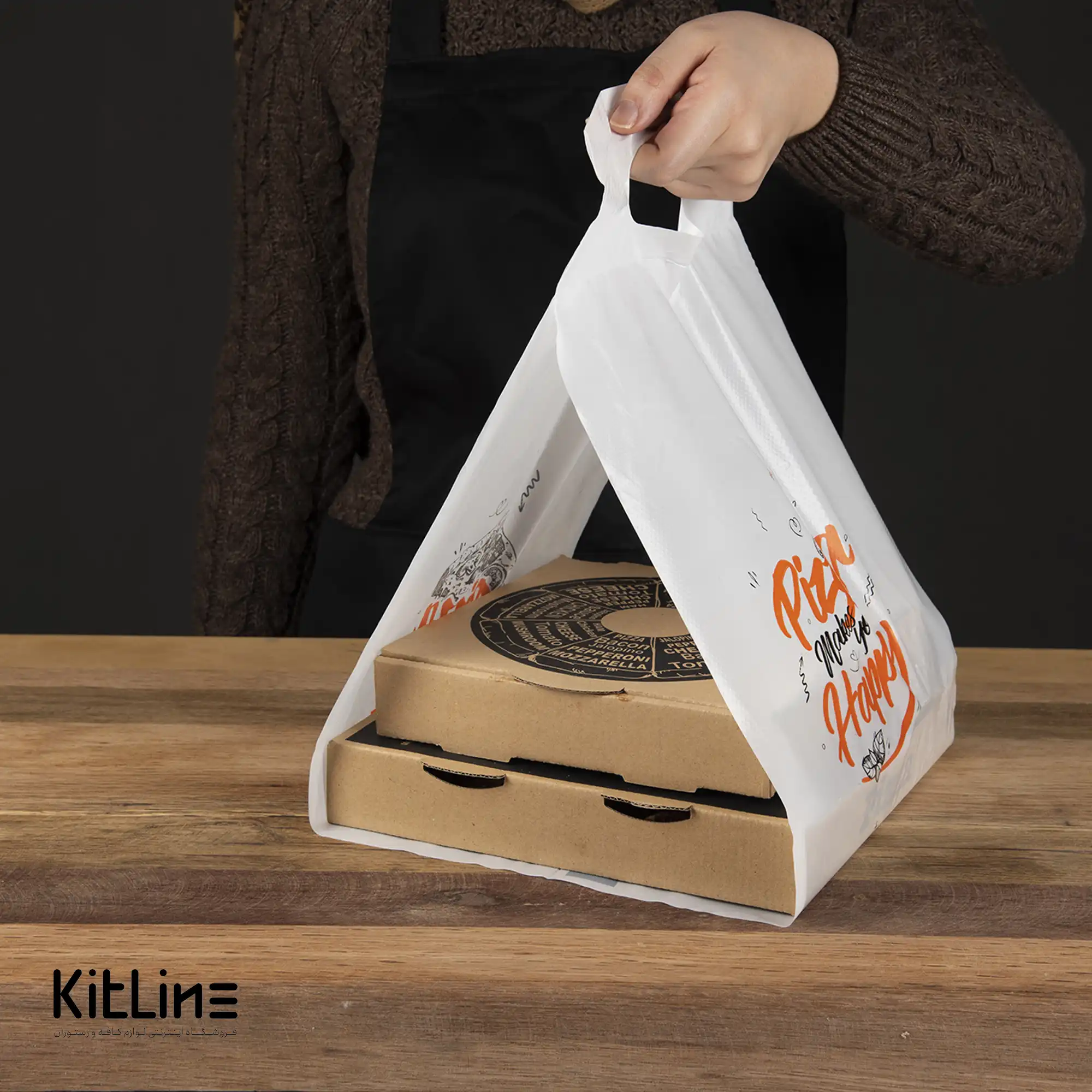 باندرول حمل پیتزا ۲۵×۵۱ سانتیمتری (کارتن ۵ کیلوگرمی) - تصویر 4