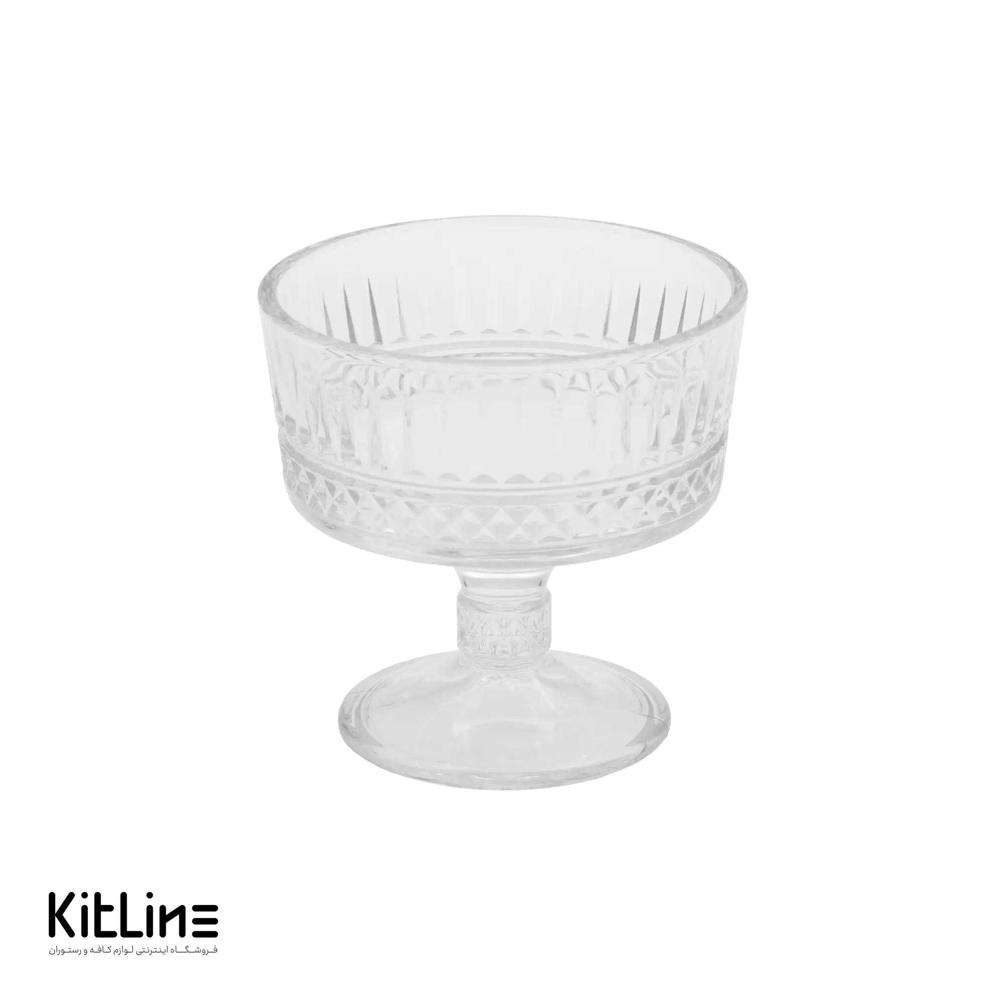 بستنی خوری شیشه ای ۲۵۰ میلی‌لیتری پاشاباغچه مدل الیسیا (ست ۲ عددی)