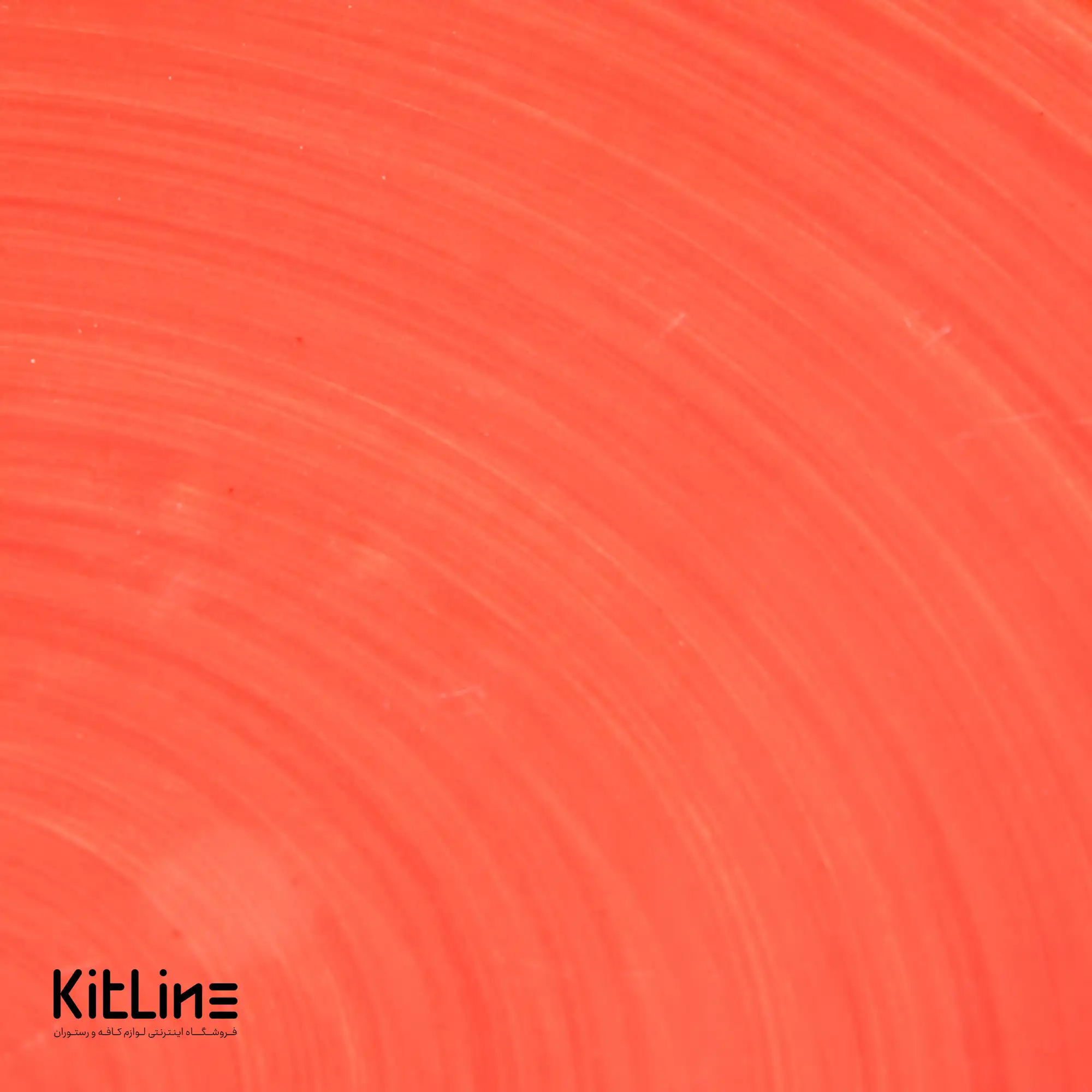 بشقاب تخت سرامیکی ۲۵ سانتیمتری قرمز باند دار - تصویر 6