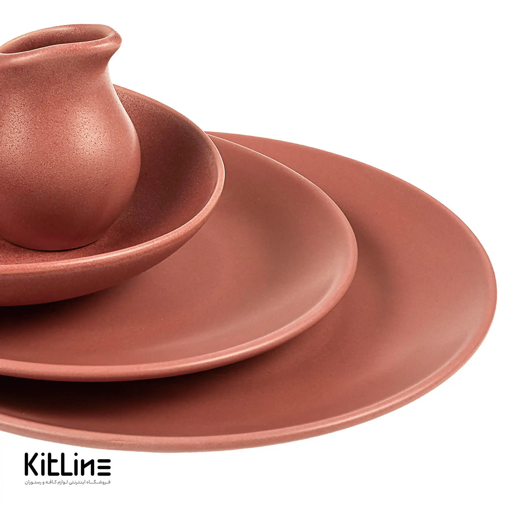 بشقاب تخت اوال سرامیکی ۲۵ سانتیمتری قرمز - تصویر 8