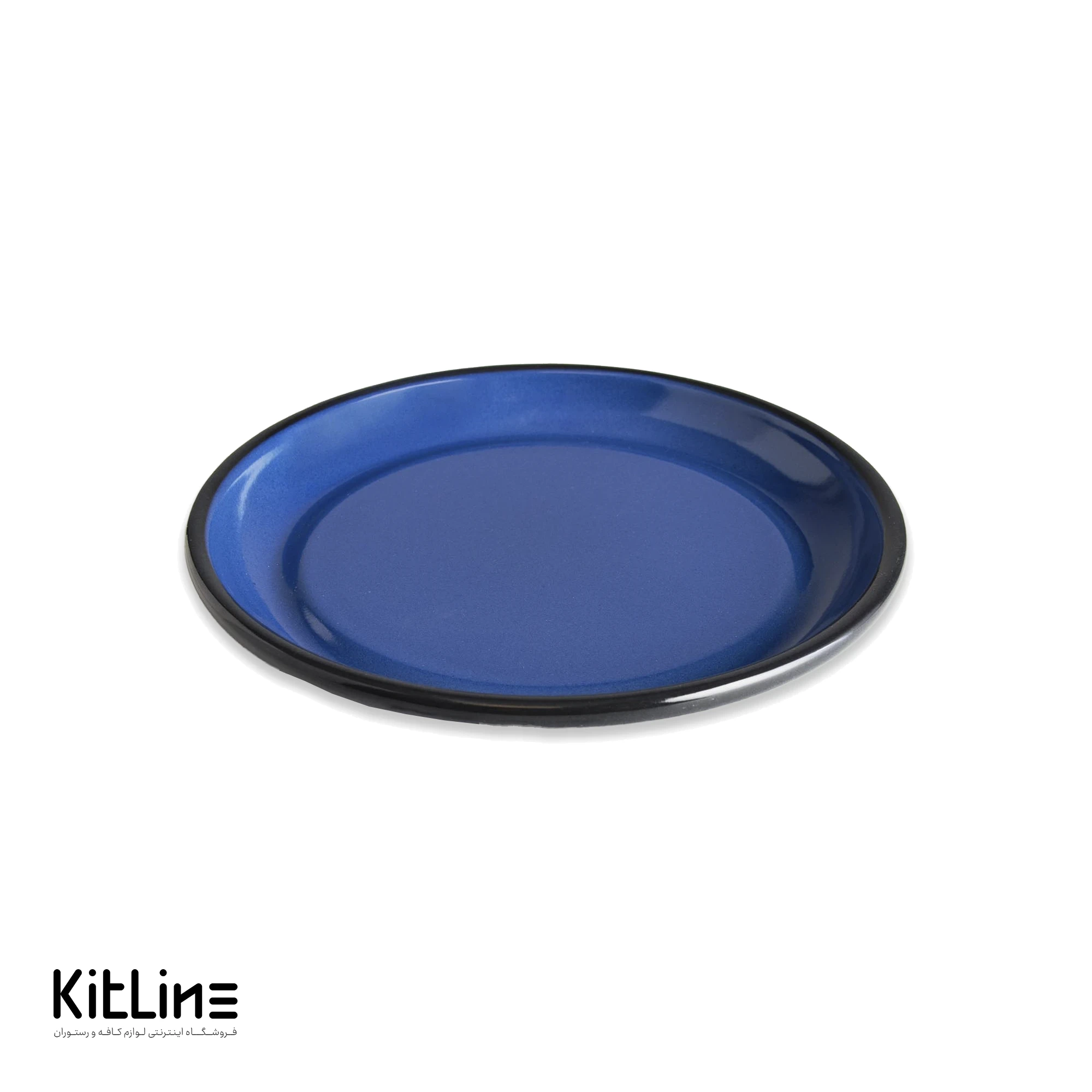 بشقاب پیش دستی لعابی ۲۱ سانتیمتری سرمه ای بنشاد