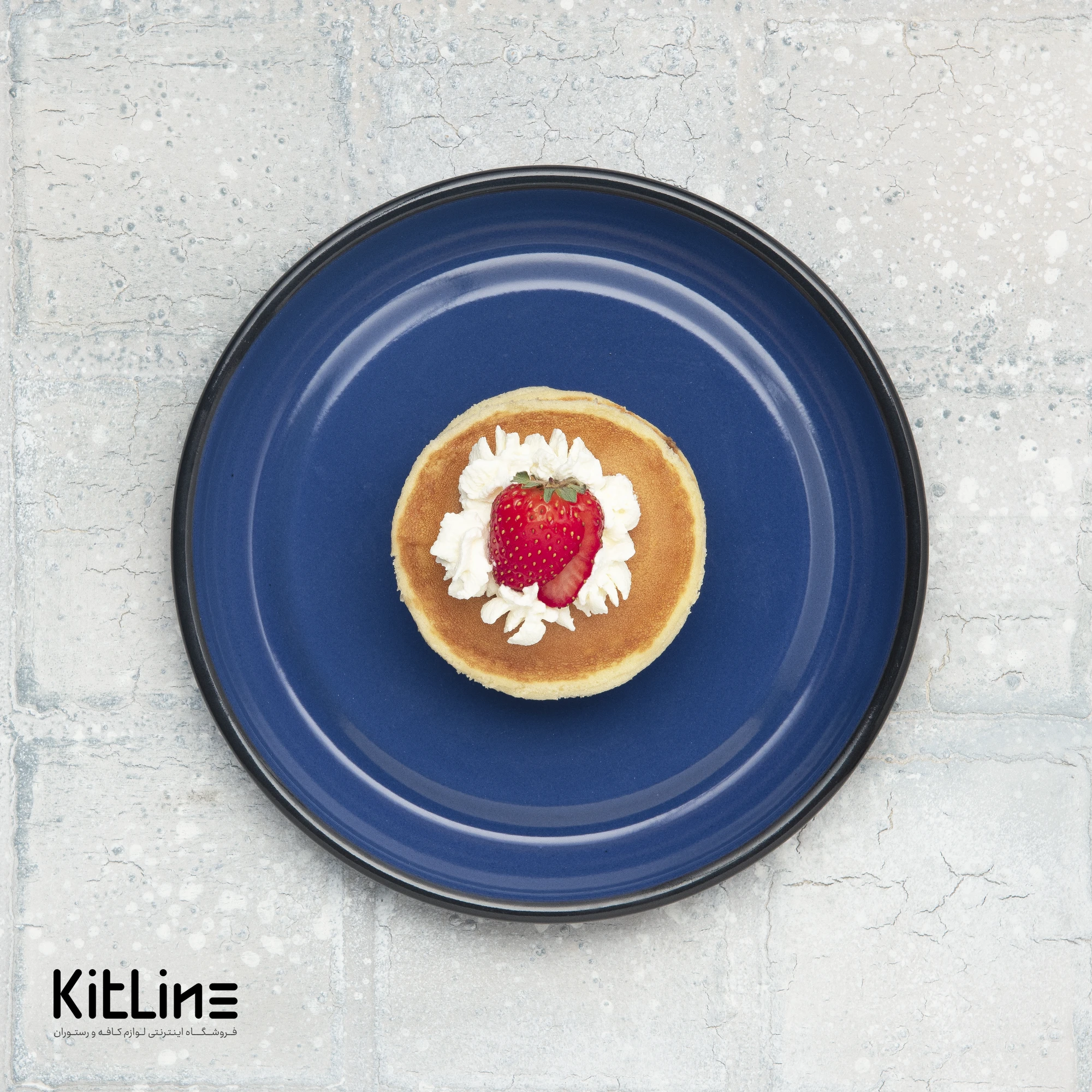 بشقاب پیش دستی لعابی ۲۱ سانتیمتری سرمه ای بنشاد - تصویر 4