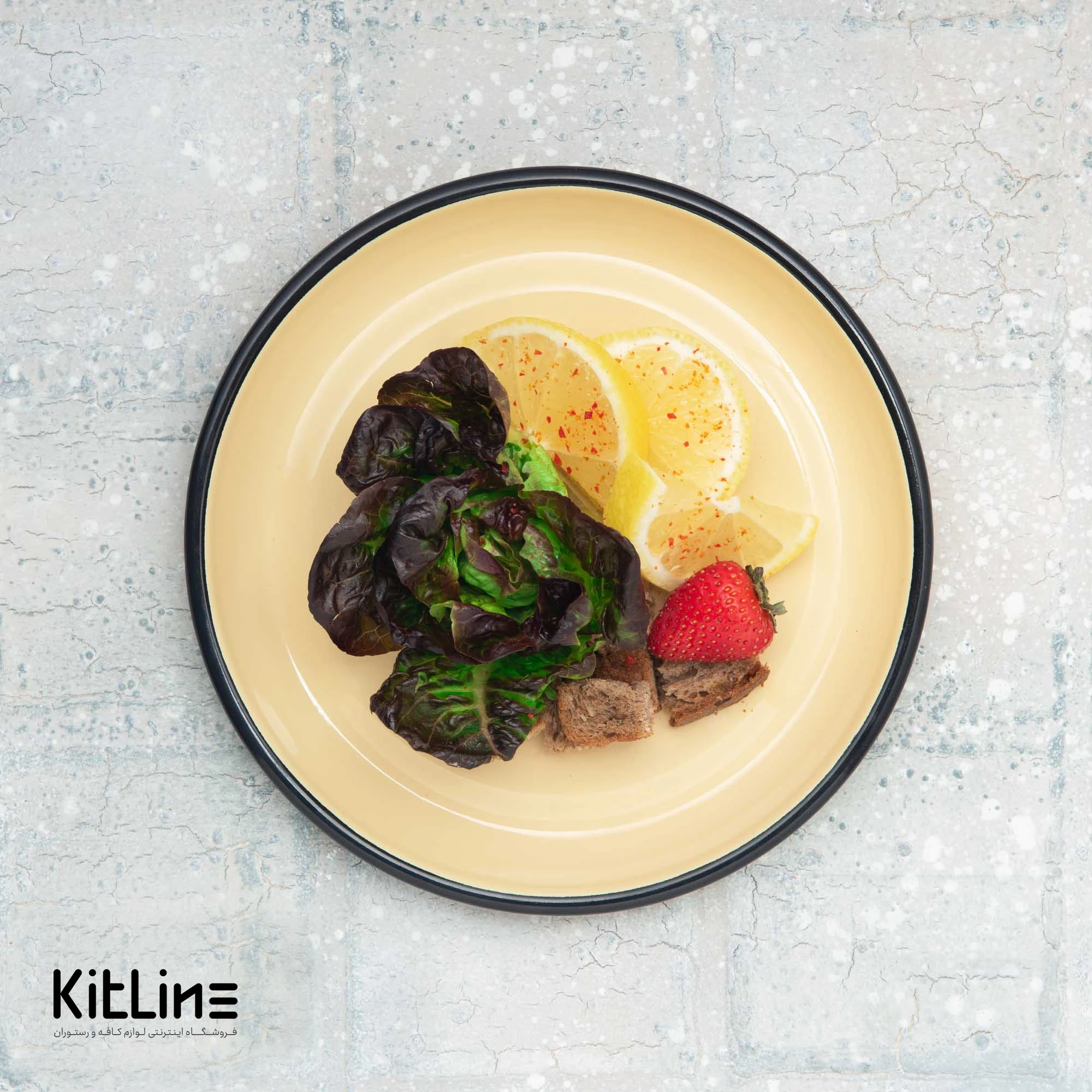 بشقاب پیش دستی لعابی ۲۱ سانتیمتری کرم بنشاد - تصویر 5