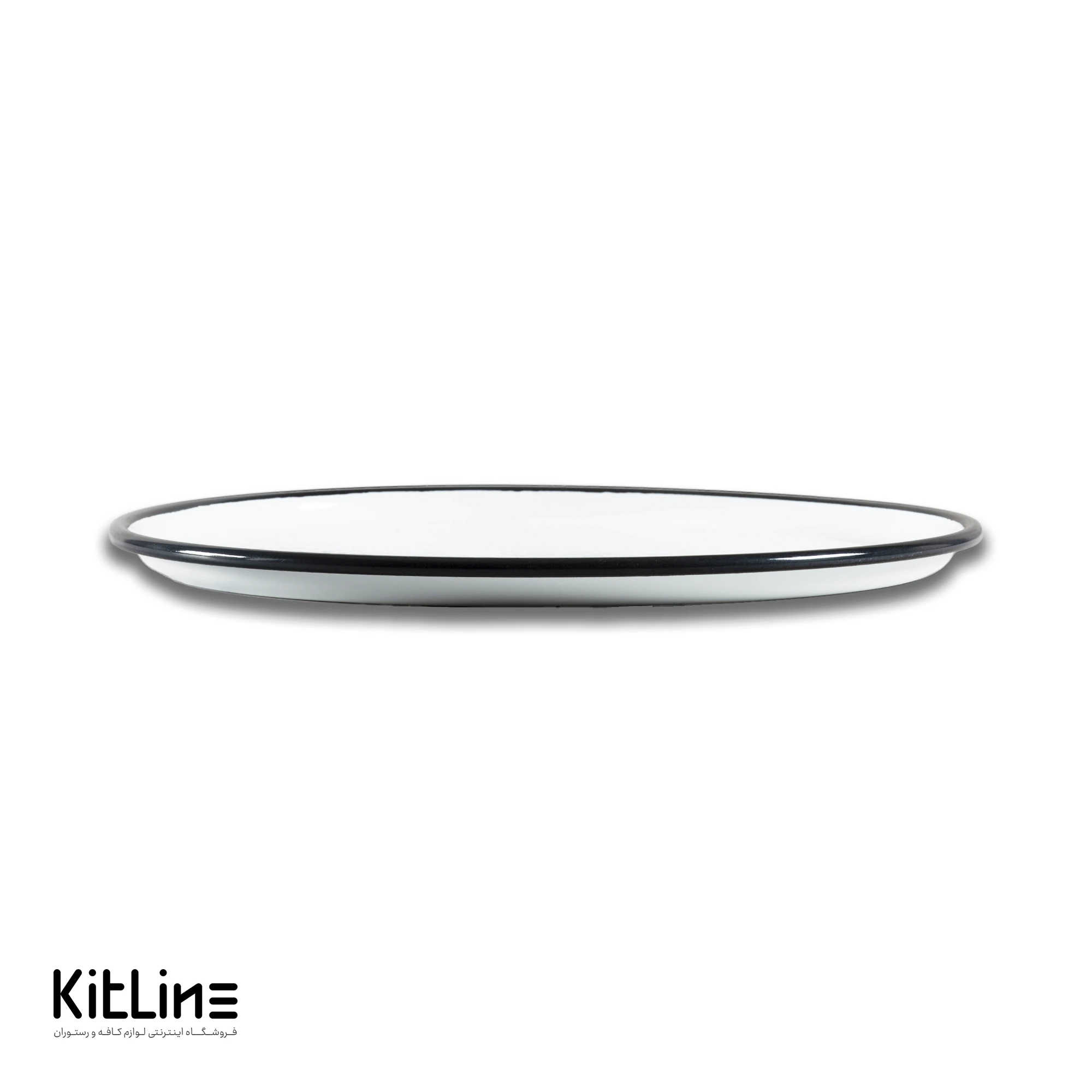 بشقاب گرد لعابی ۲۷ سانتیمتری سفید بنشاد - تصویر 3