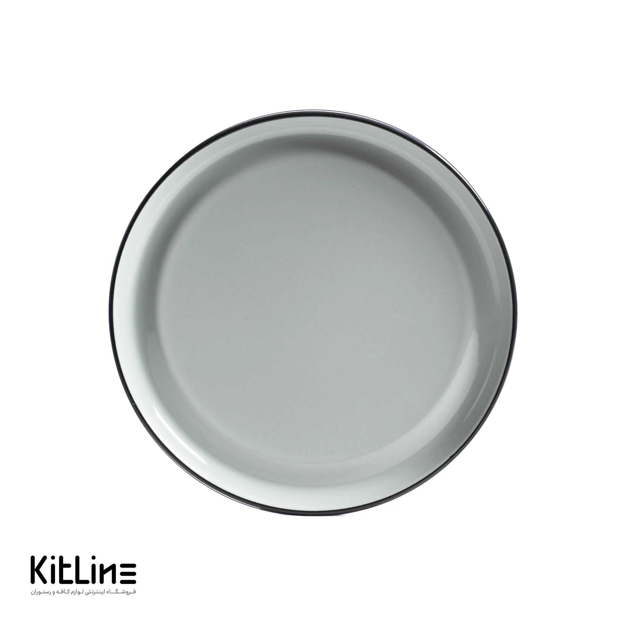 بشقاب گرد لعابی ۲۷ سانتیمتری طوسی بنشاد - تصویر 3