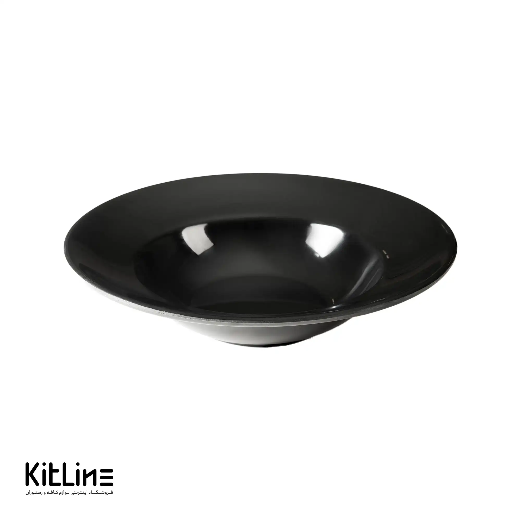 بشقاب گود ملامین ۲۵ سانتیمتری مشکی کیچن تک