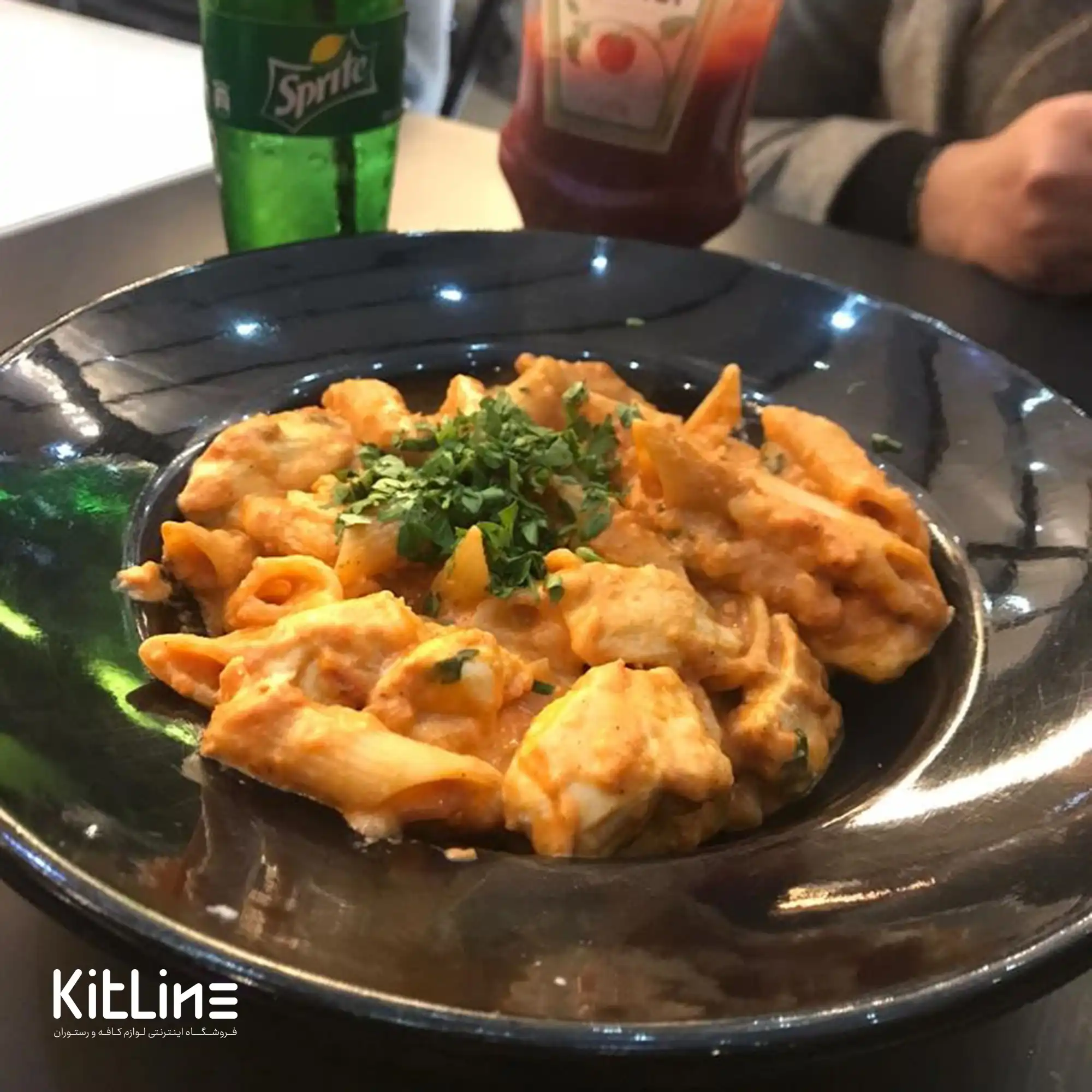 بشقاب گود ملامین ۲۵ سانتیمتری مشکی کیچن تک - تصویر 4