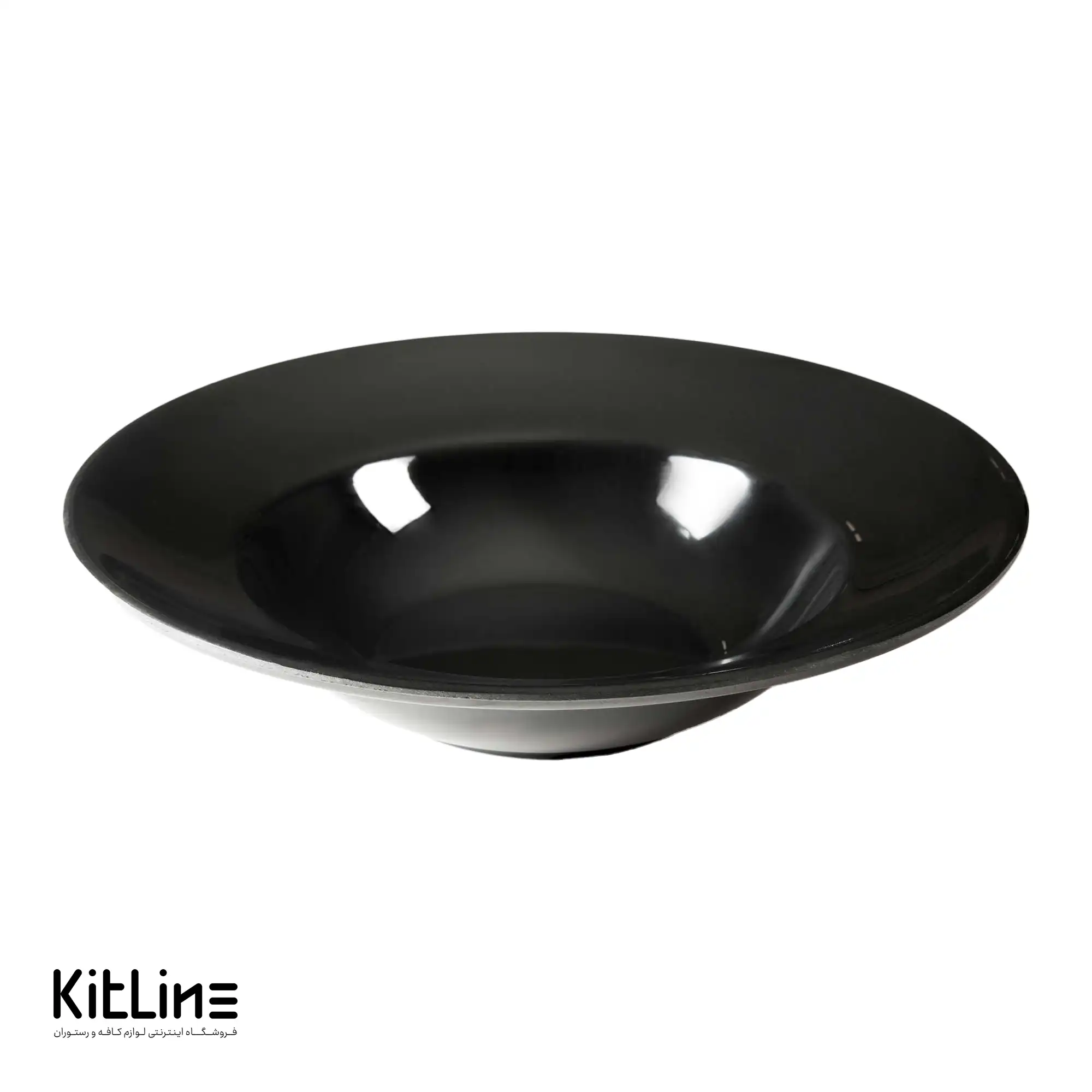 بشقاب گود ملامین ۳۰ سانتیمتری مشکی درجه ۲ کیچن تک