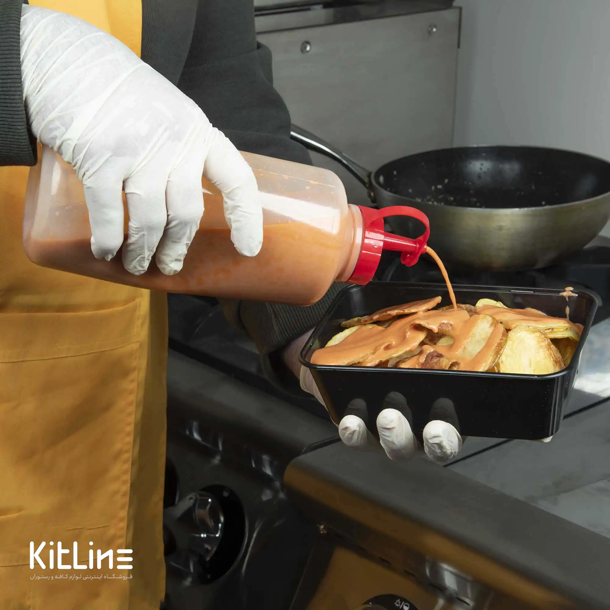 بطری سس پلاستیکی ۱ لیتری شفاف - تصویر 5