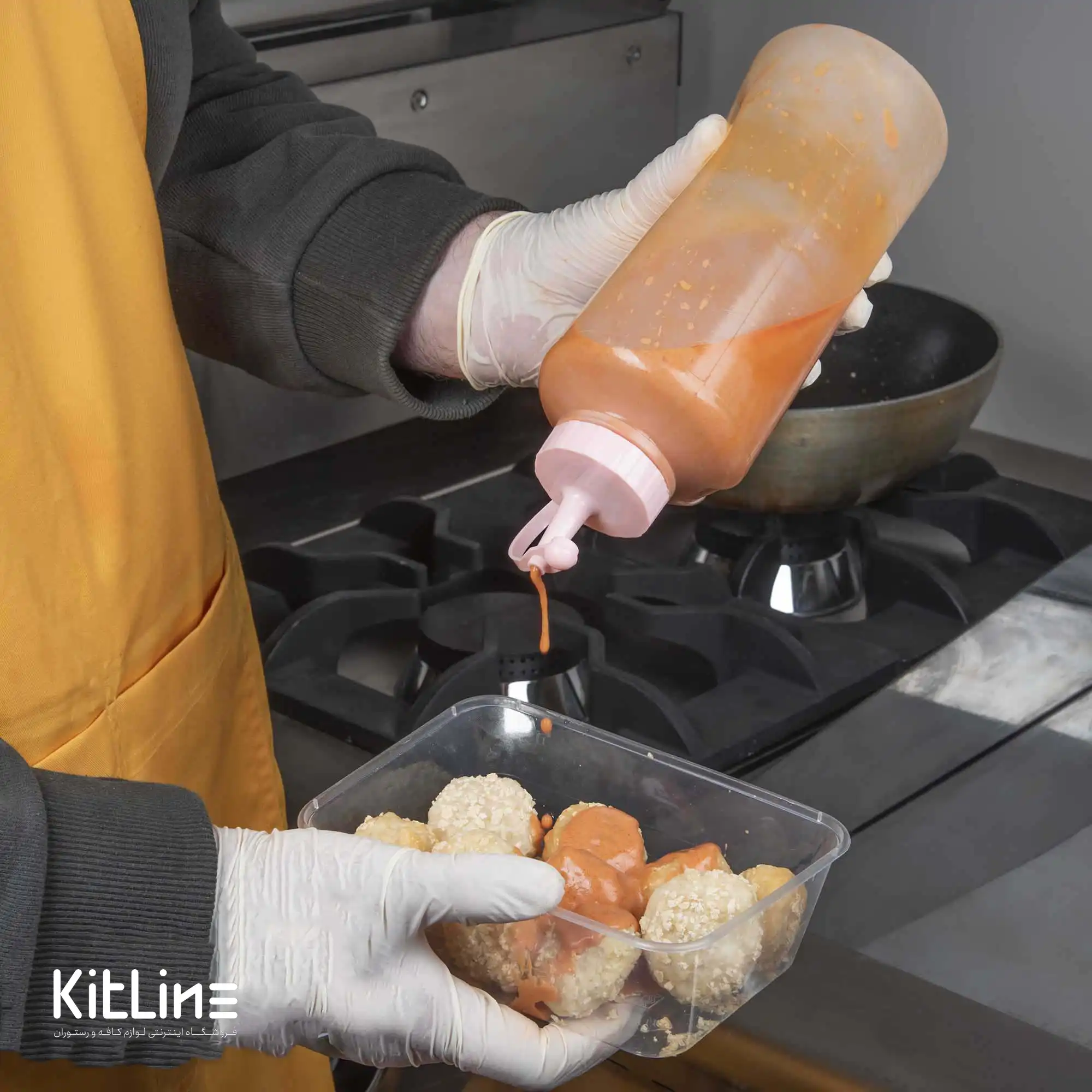 بطری سس پلاستیکی ۱ لیتری شفاف - تصویر 6