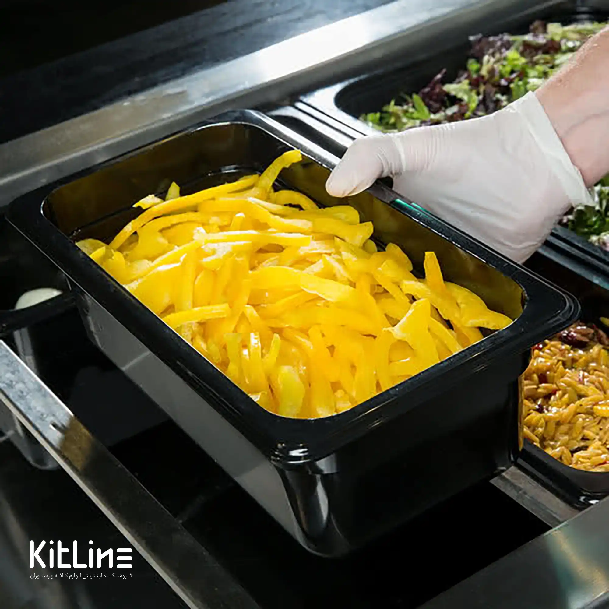 بن ماری ۱/۳ پلی کربنات عمق ۱۵ مشکی به همراه در - تصویر 5