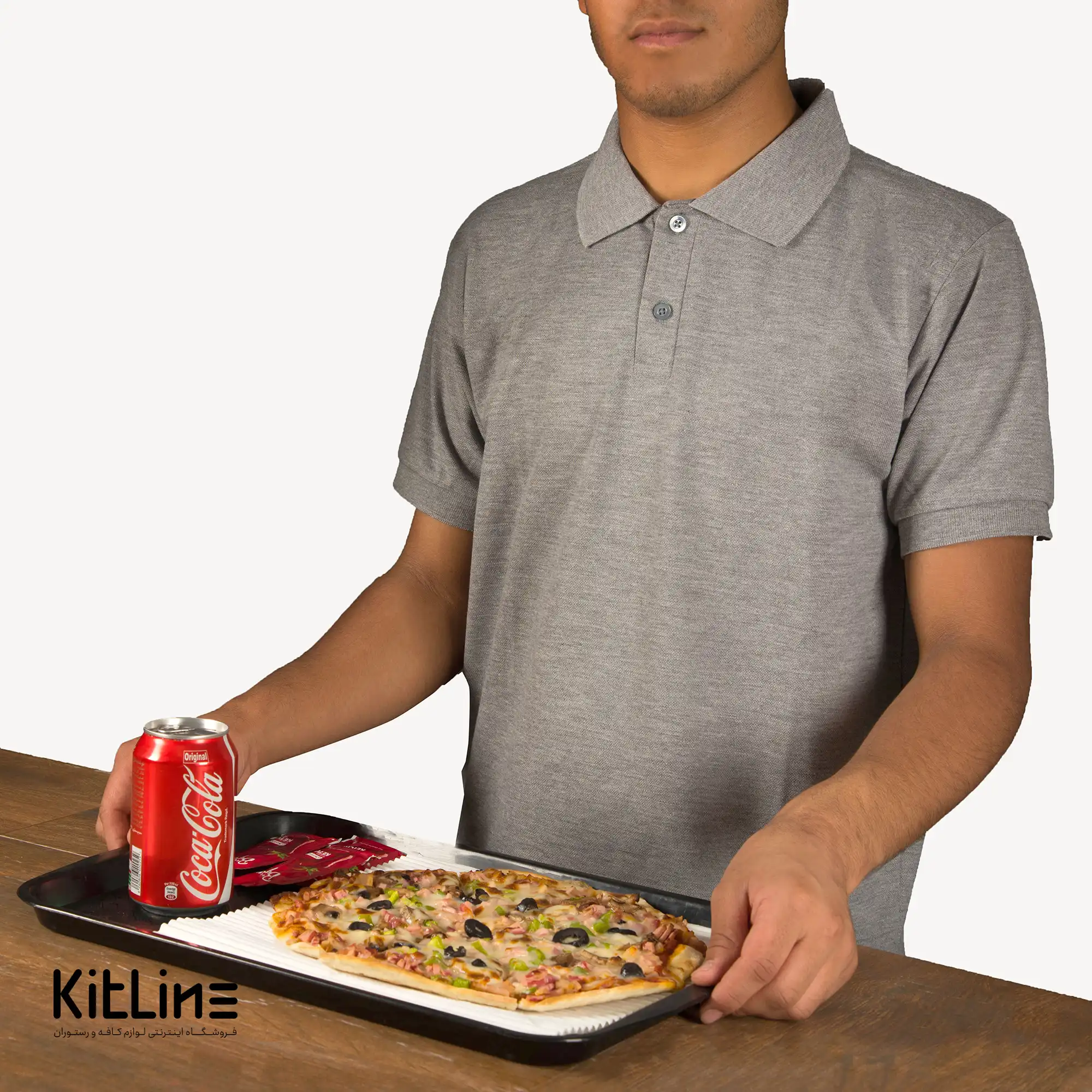 تیشرت آستین کوتاه جودون طوسی پوشاکو - تصویر 5