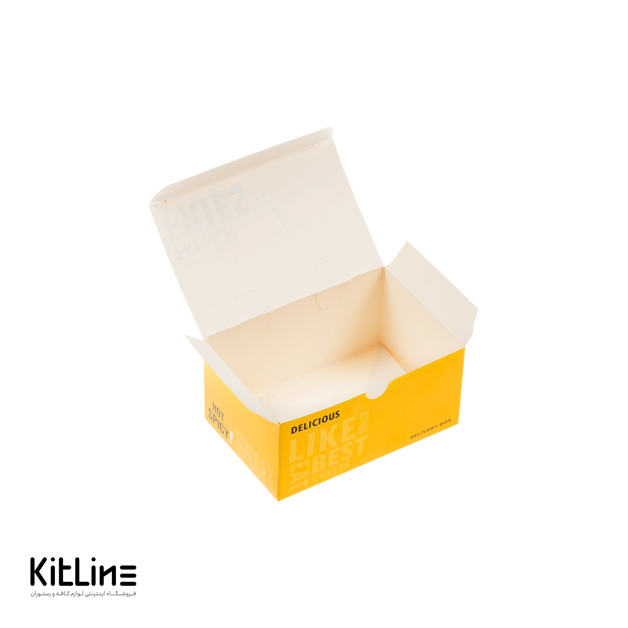 جعبه سیب زمینی یکبار مصرف ايندربرد ۸×۱۲ سانتیمتری زرد (کارتن ۳۰۰ عددی) - تصویر 4