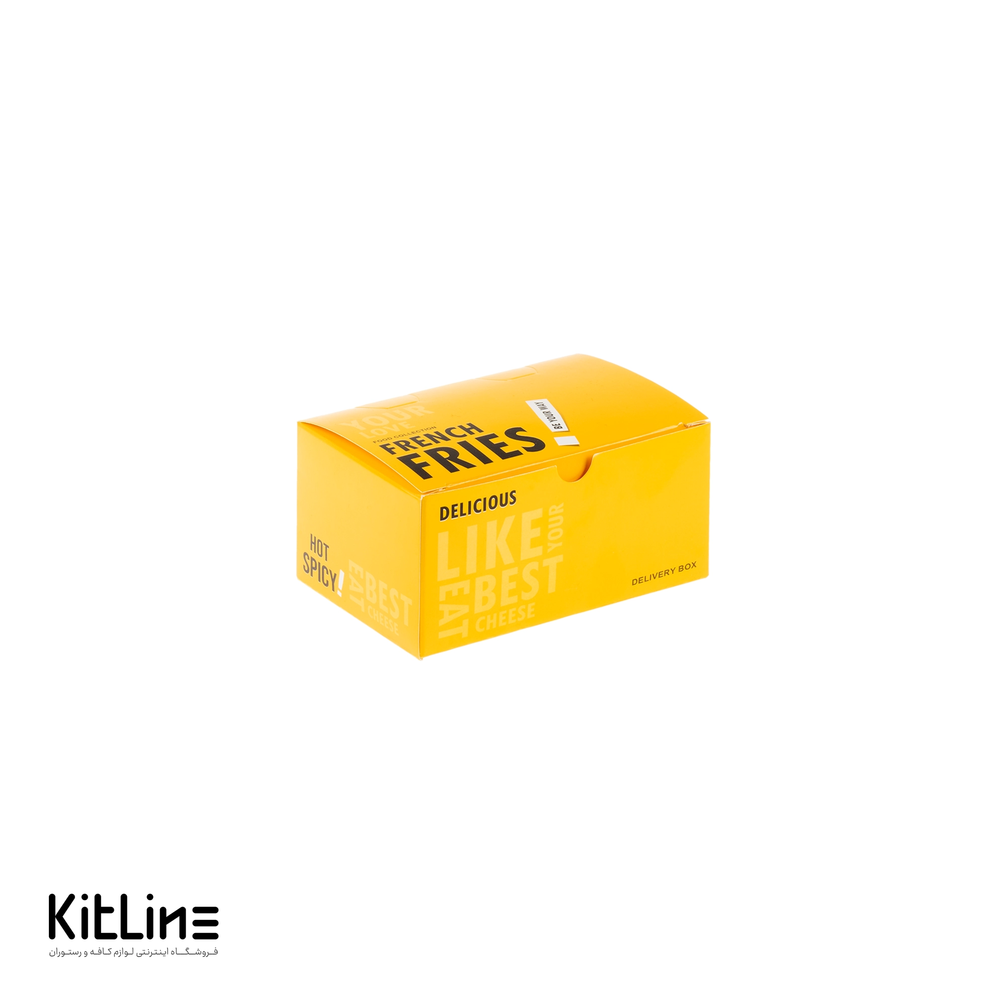 جعبه سیب زمینی یکبار مصرف ايندربرد ۸×۱۲ سانتیمتری زرد (کارتن ۳۰۰ عددی) - تصویر 5