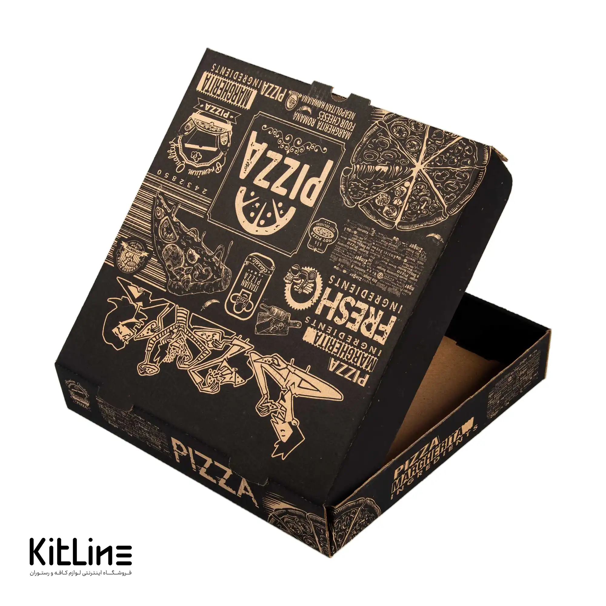 جعبه پیتزا کاغذی ایفلوت ۲۸ سانتیمتری (کارتن ۱۰۰ عددی) - تصویر 3