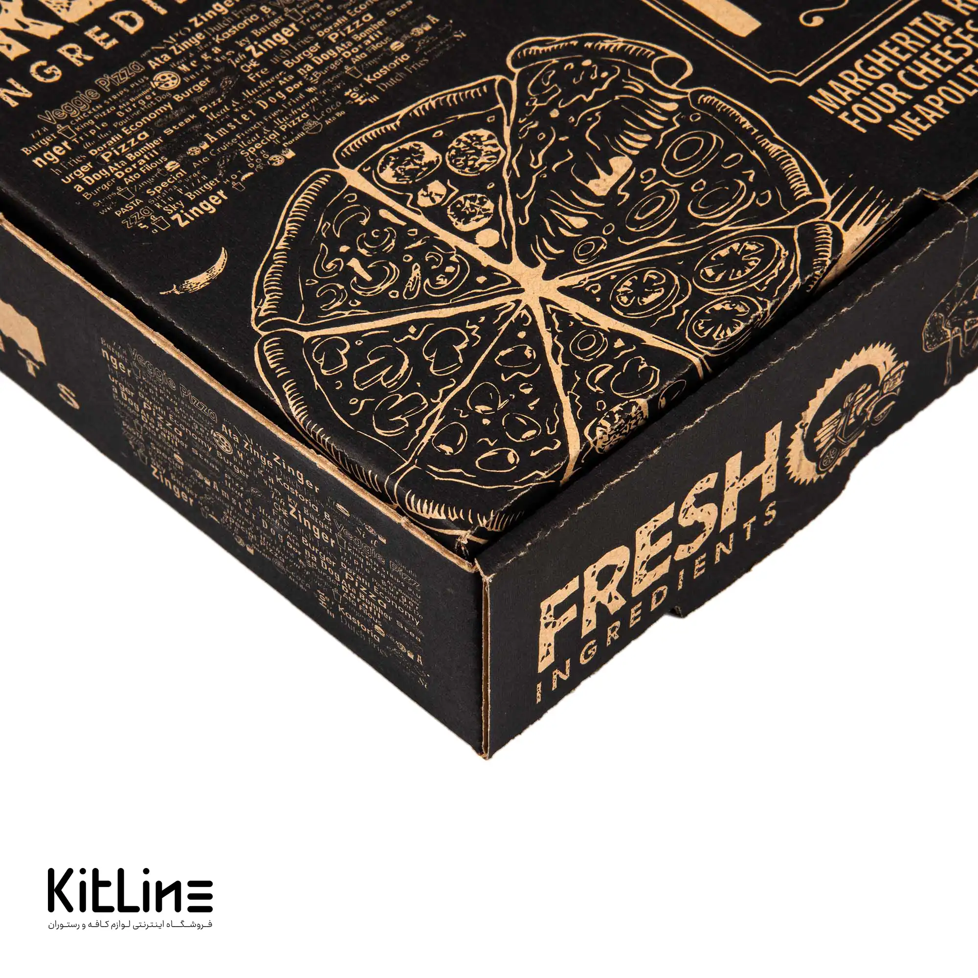 جعبه پیتزا کاغذی ایفلوت ۲۸ سانتیمتری (کارتن ۱۰۰ عددی) - تصویر 4