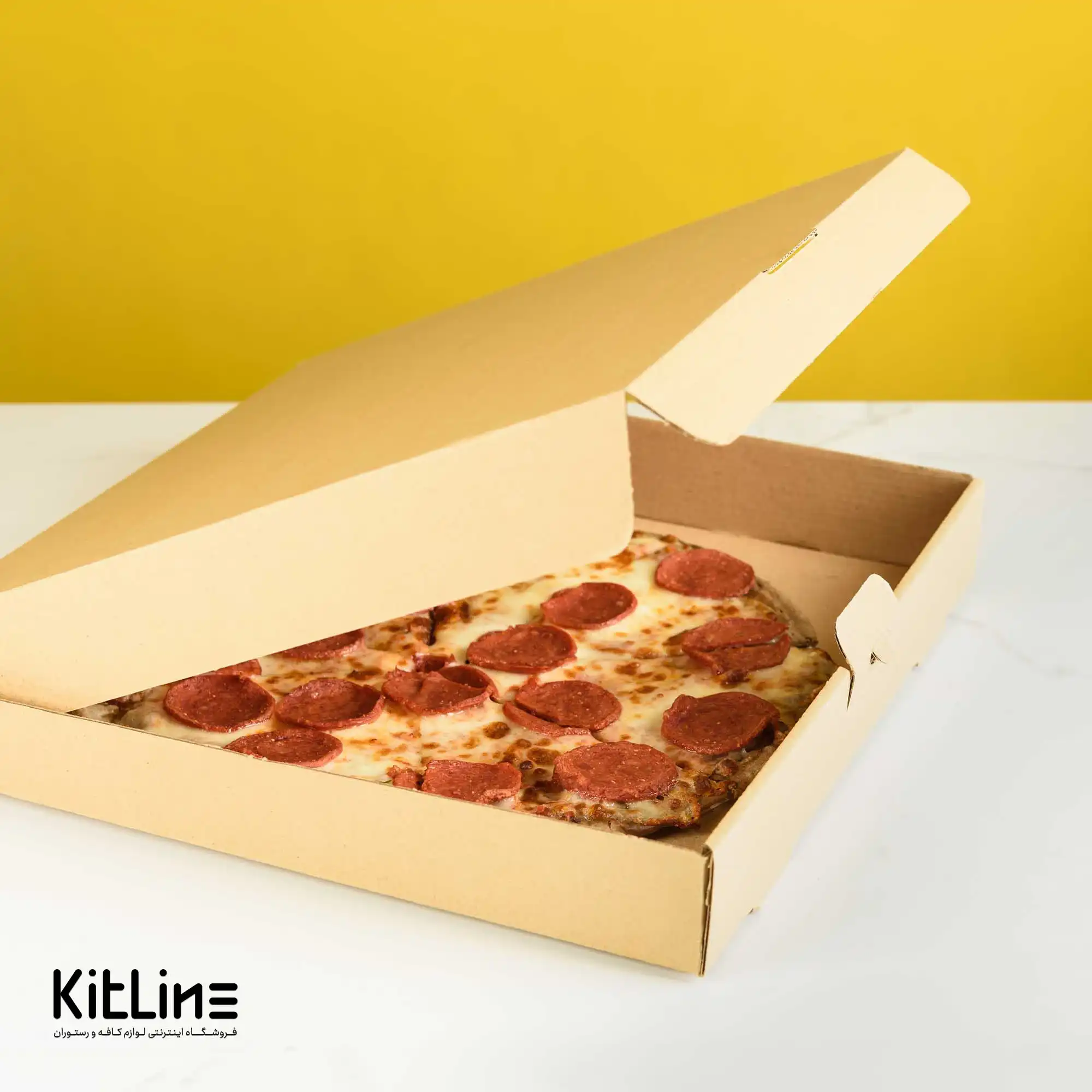 جعبه پیتزا کاغذی ایفلوت ۳۲ سانتیمتری (کارتن ۱۰۰ عددی) - تصویر 6