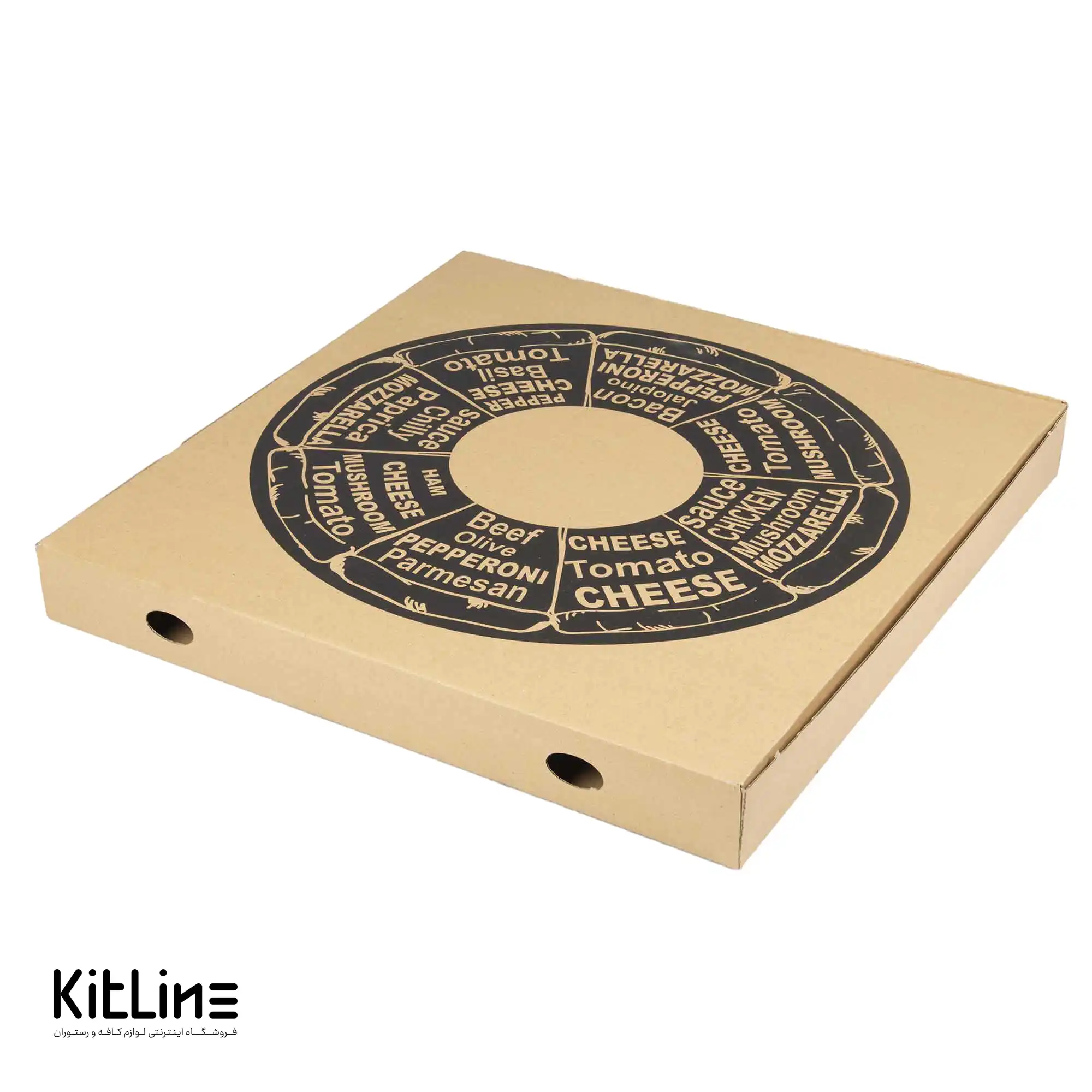 جعبه پیتزا کاغذی ایفلوت ۴۰ سانتیمتری (کارتن ۱۰۰ عددی) - تصویر 2