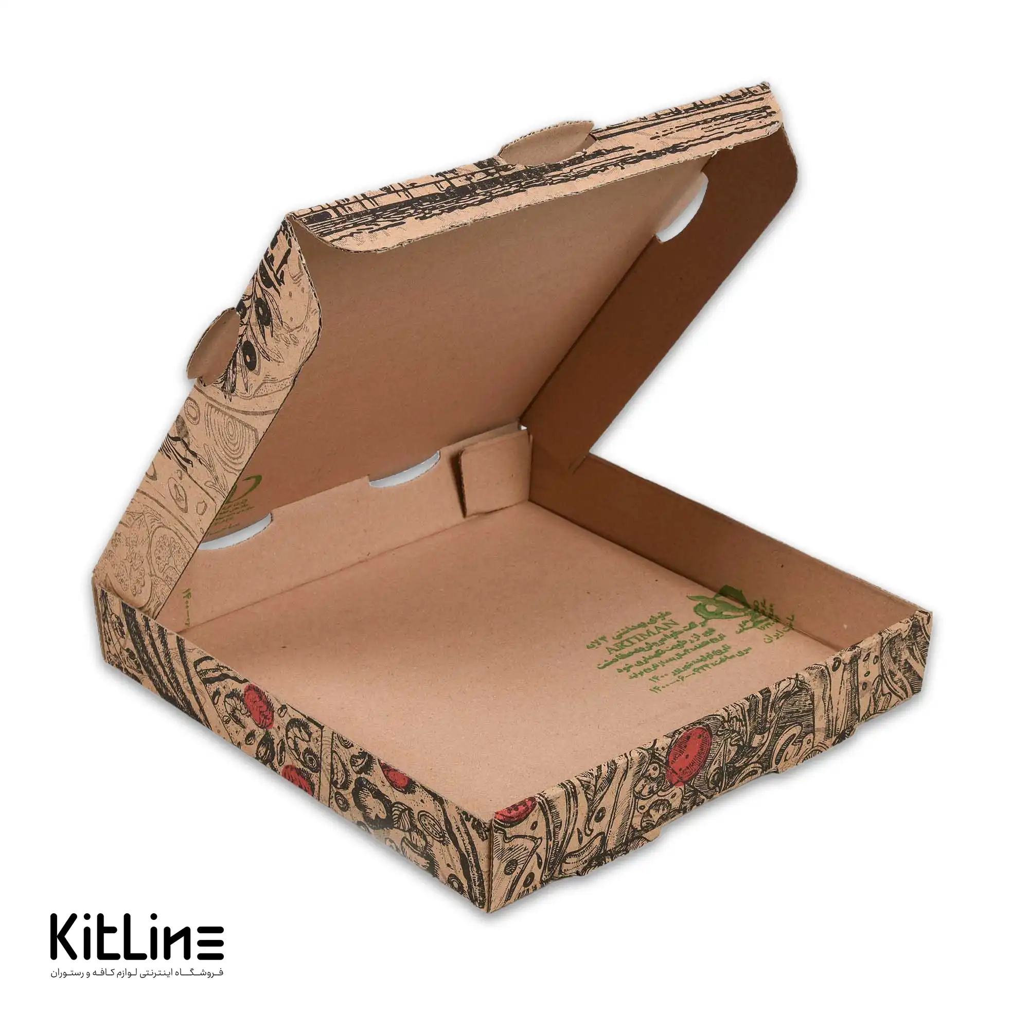 جعبه پیتزا کاغذی طرح پیزا ۲۴ سانتیمتری (کارتن ۱۰۰ عددی) - تصویر 5