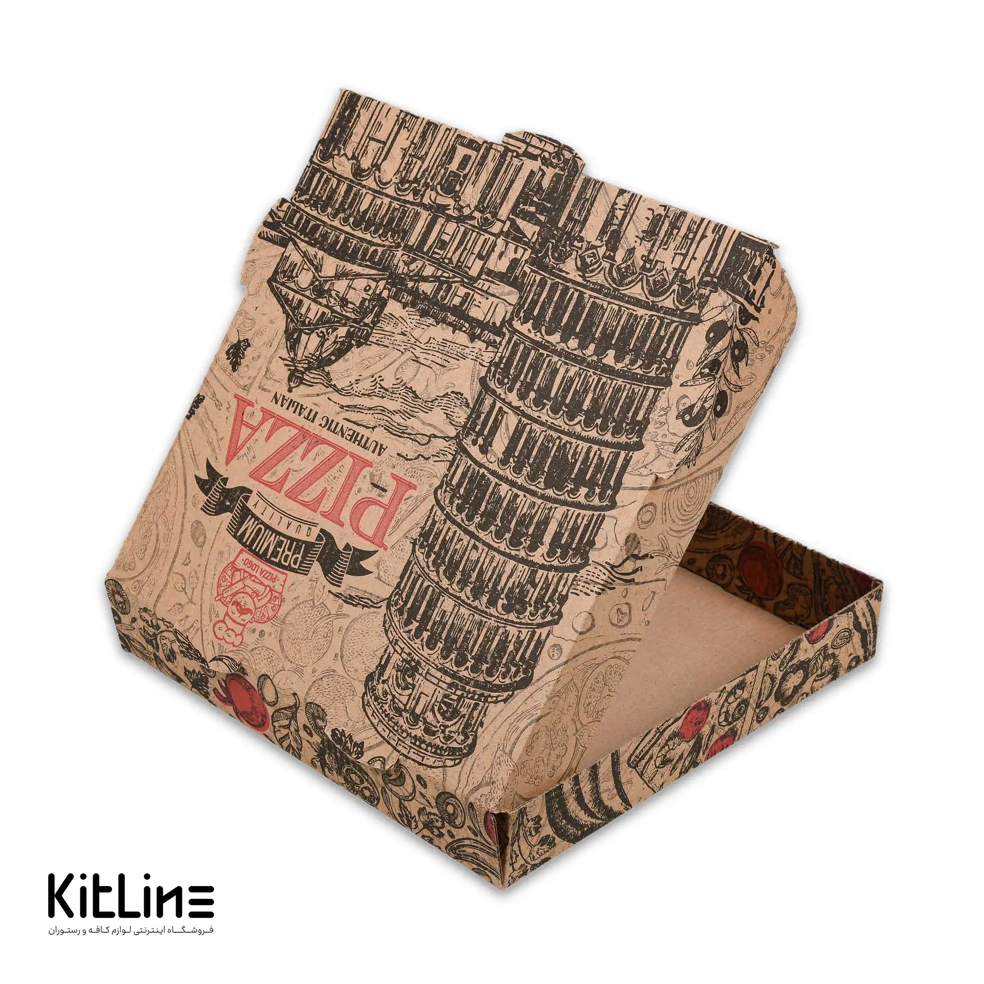 جعبه پیتزا کاغذی طرح پیزا ۲۴ سانتیمتری (کارتن ۱۰۰ عددی) - تصویر 6