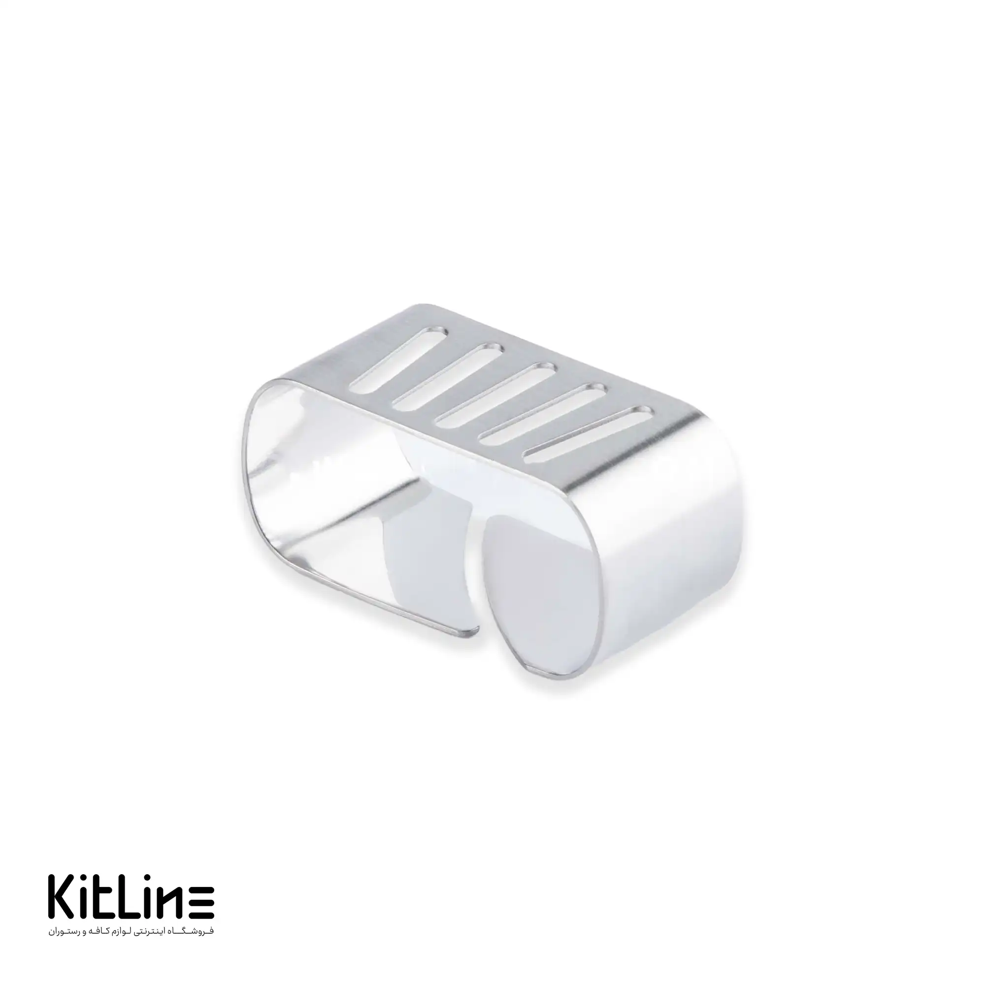 حلقه دستمال سفره استیل ۶ سانتیمتری ترامونتینا طرح شیار دار - تصویر 2