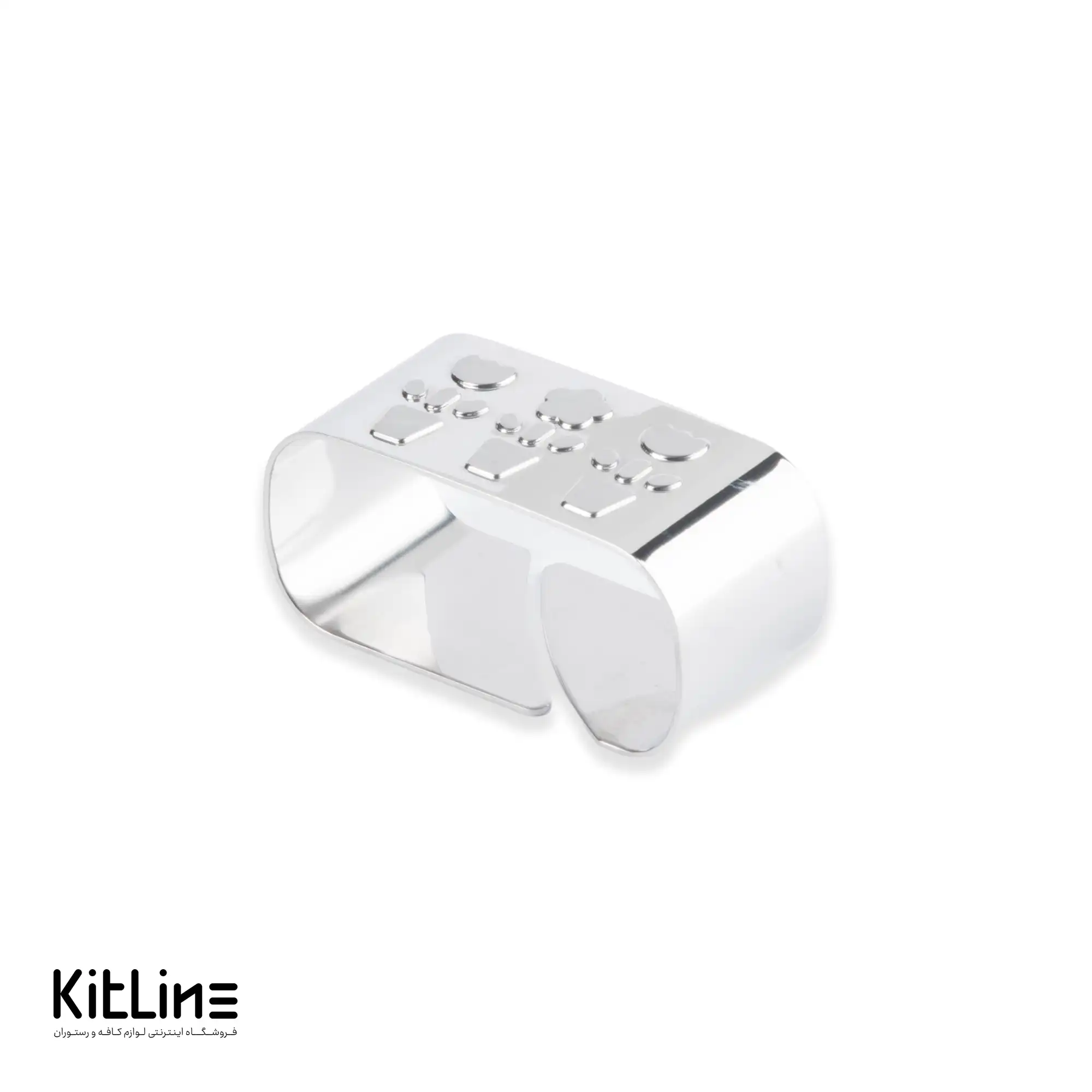 حلقه دستمال سفره استیل ۶ سانتیمتری ترامونتینا طرح گلدار - تصویر 2