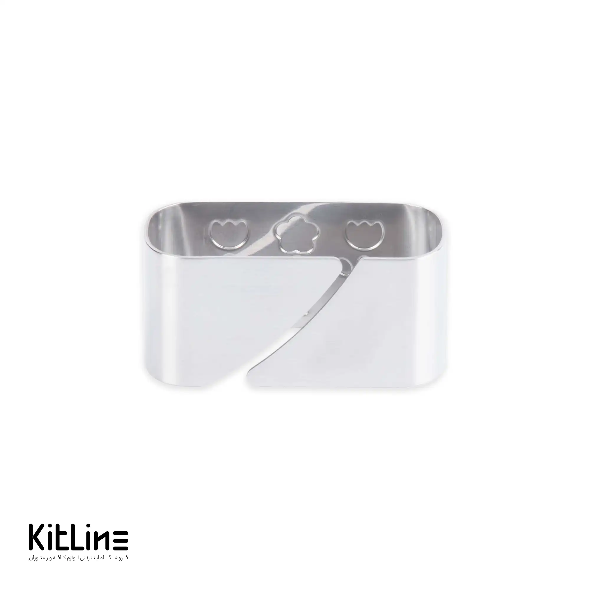 حلقه دستمال سفره استیل ۶ سانتیمتری ترامونتینا طرح گلدار - تصویر 3