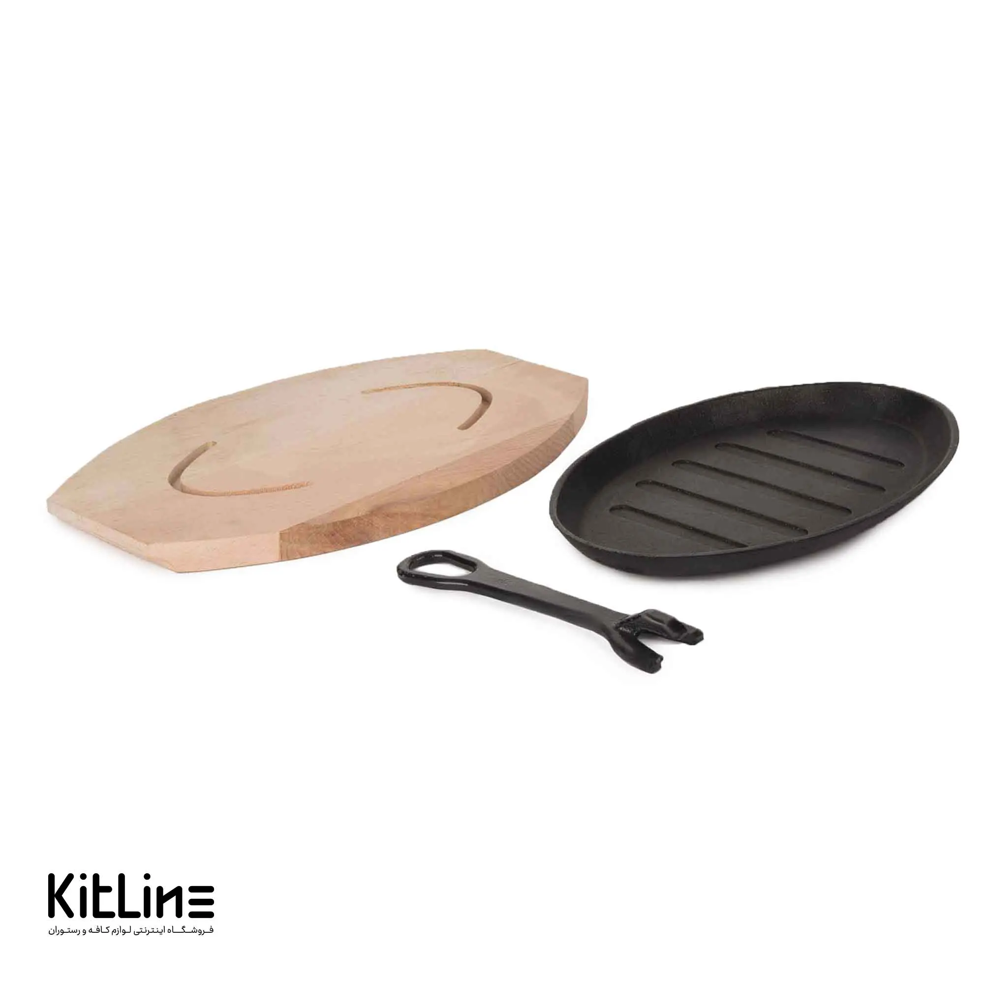 دستگیره ظرف سرو استیک ۱۷ سانتیمتری چدنی کیچن تک - تصویر 3