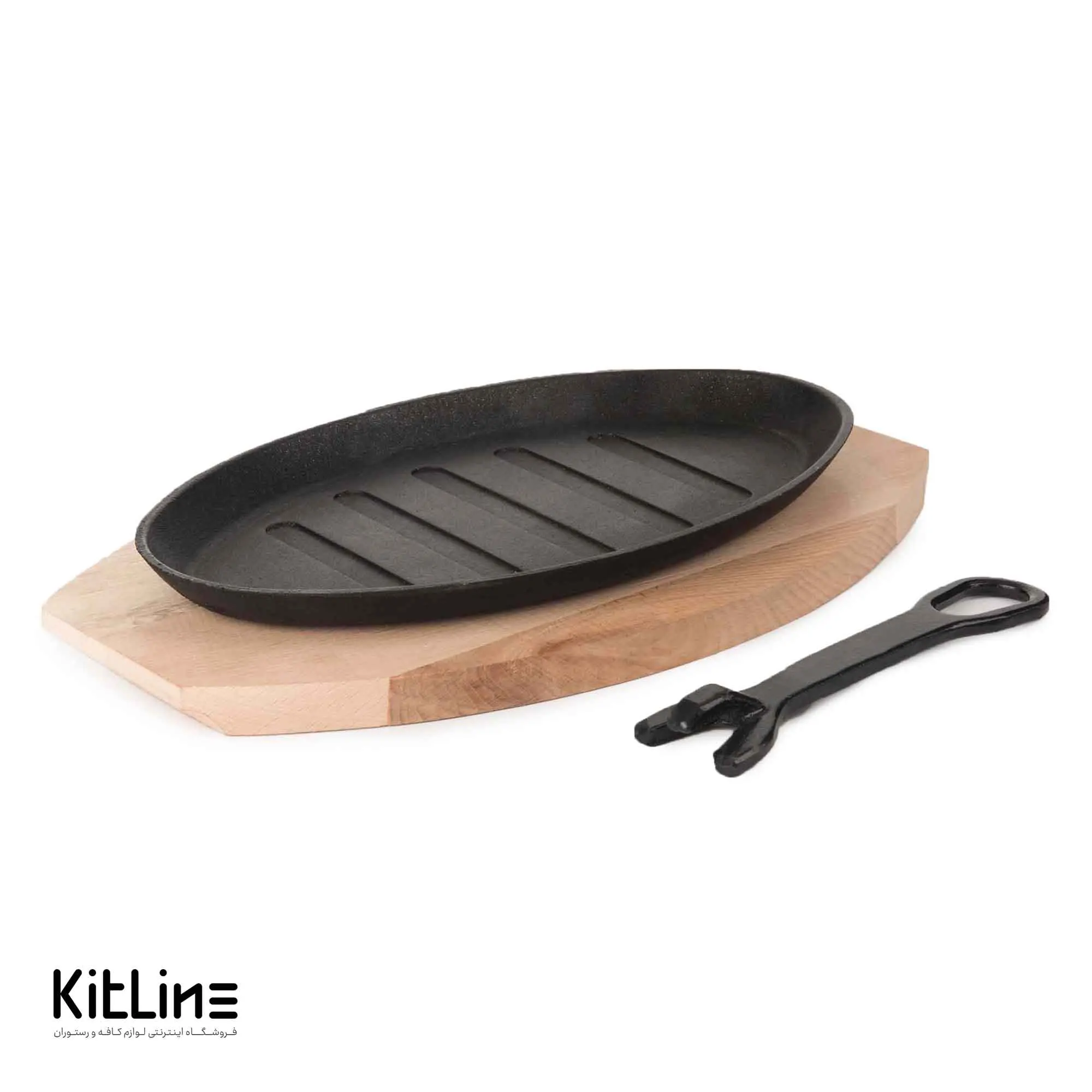 دستگیره ظرف سرو استیک ۱۷ سانتیمتری چدنی کیچن تک - تصویر 4