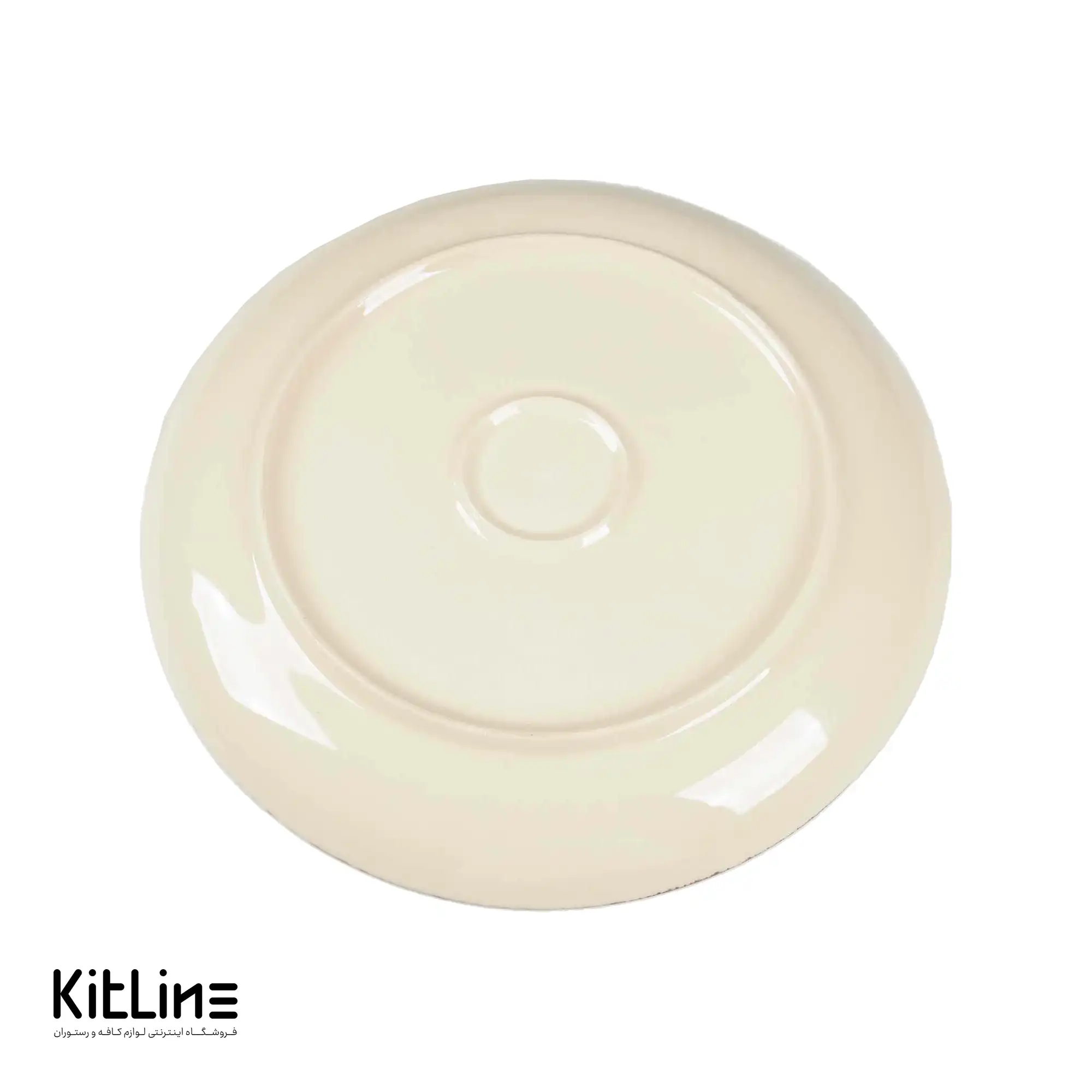 دیس سرامیکی ۳۲ سانتیمتری زرد نارنجی باند دار - تصویر 4