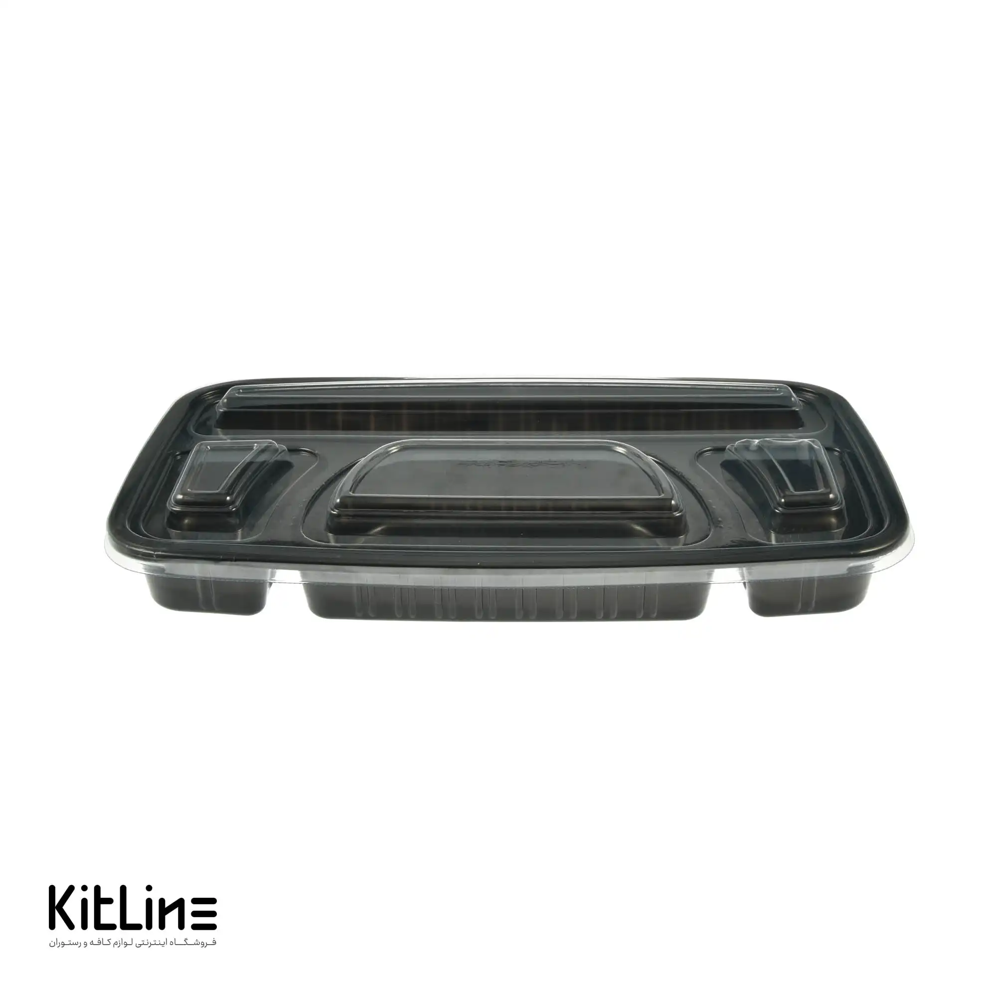 دیس یکبار مصرف چهار خانه ۵×۱۶×۳۳ سانتیمتری مشکی همراه در (کارتن ۲۰۰ عددی) - تصویر 4