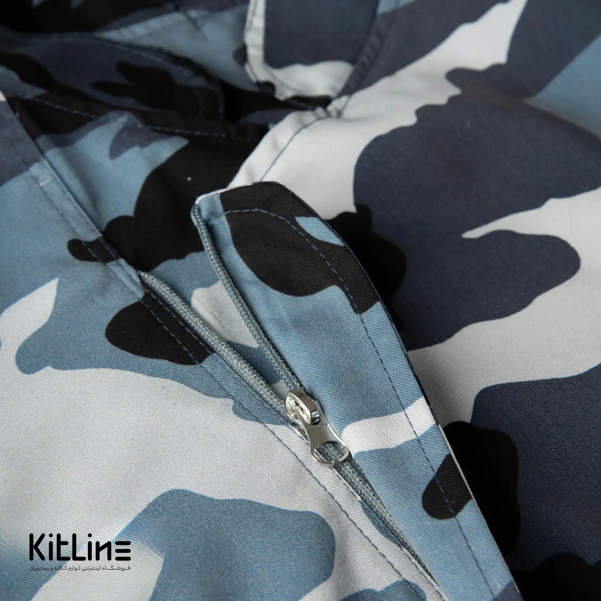 روپوش آستین کوتاه زیپی کماندویی طوسی سارا فرم - تصویر 3