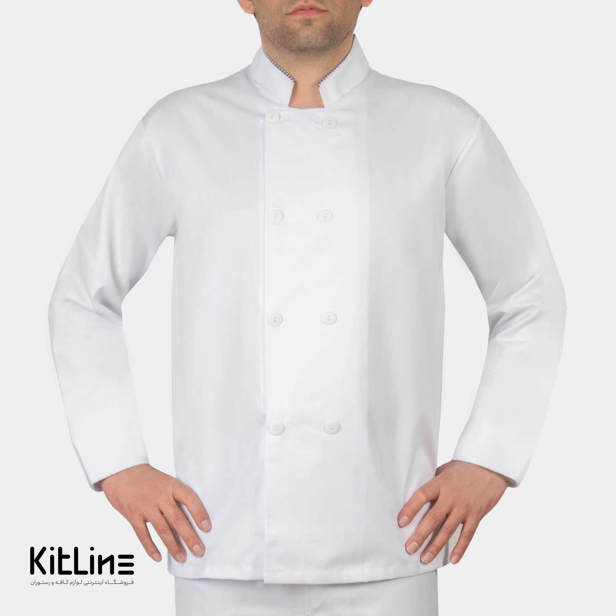 روپوش آستین بلند سفید مغزی چهارخانه پوشاکو - تصویر 4