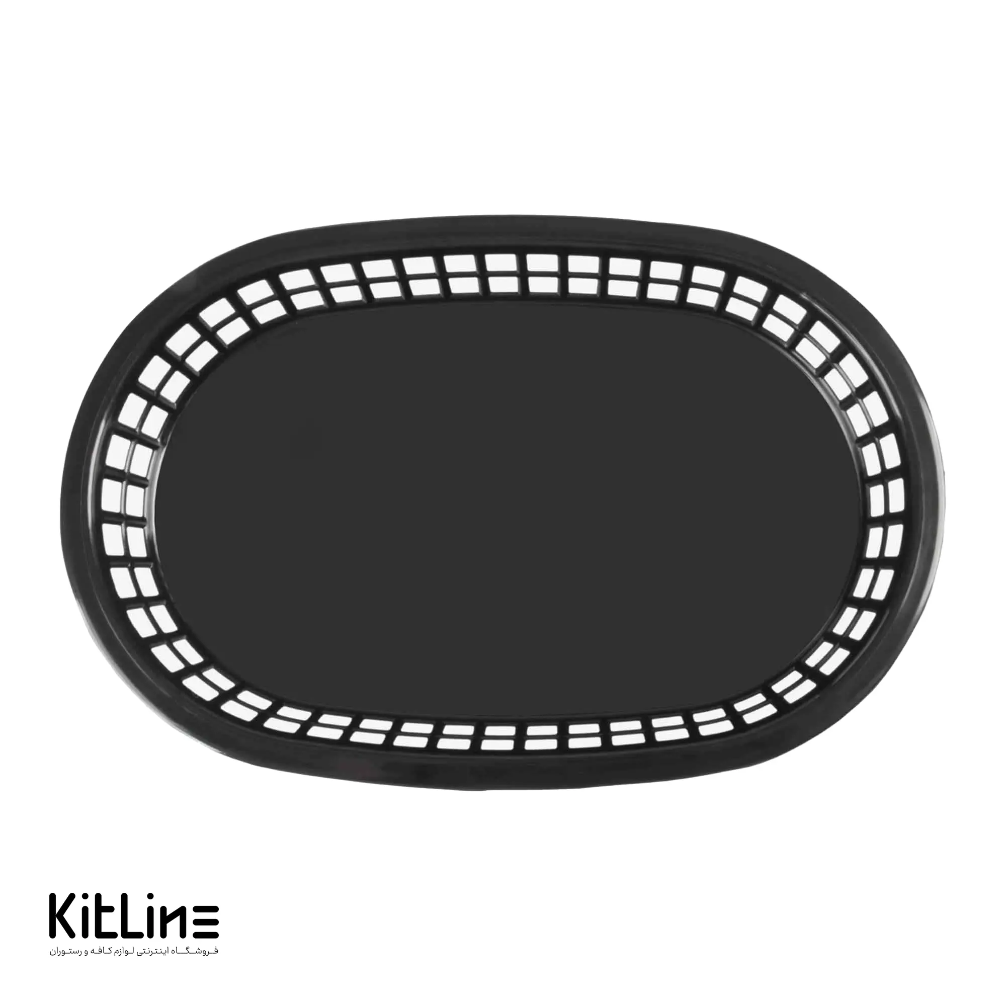 سبد سرو بیضی ۱۸×۲۸ سانتیمتری پلاستیکی مشکی کیچن تک - تصویر 3