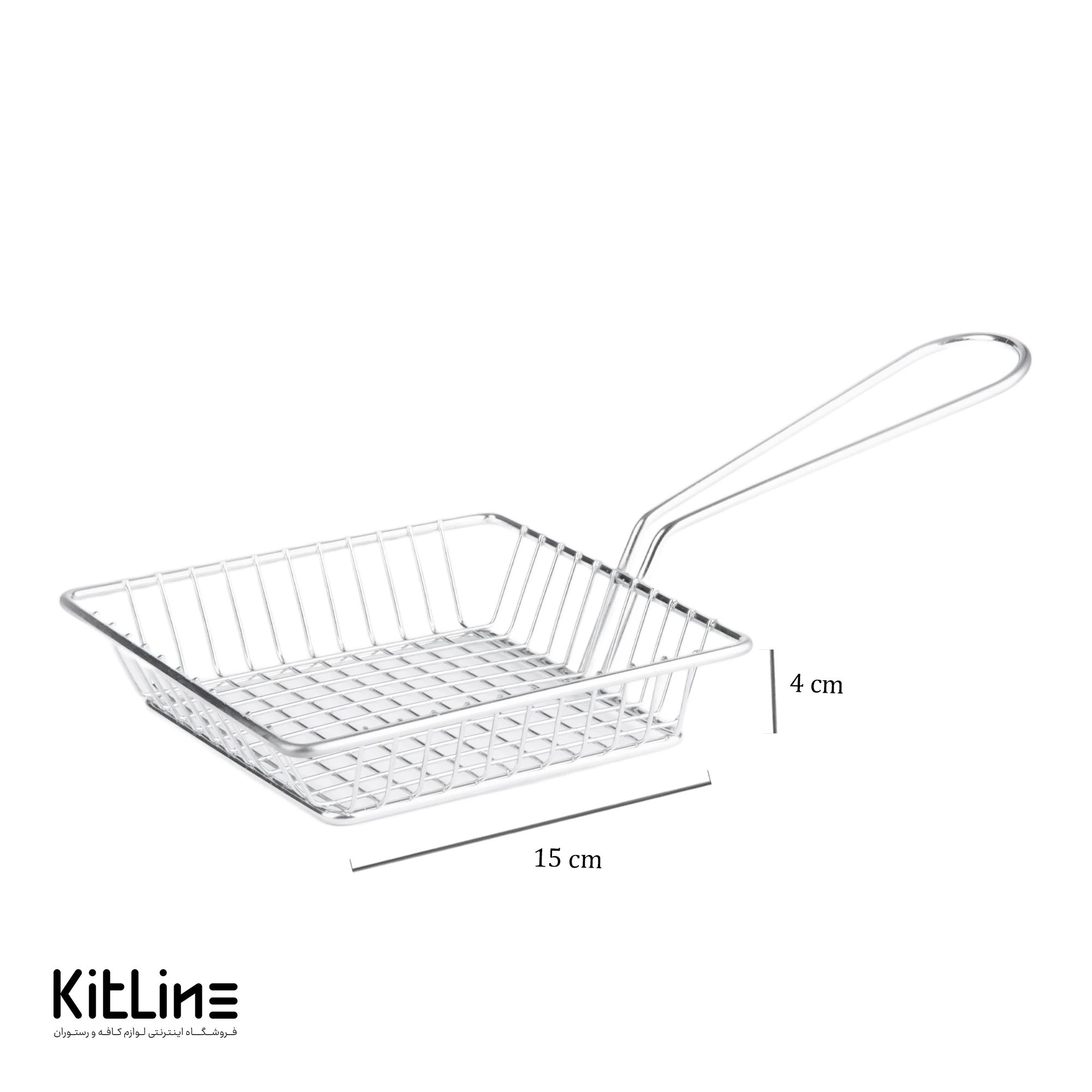 سبد سرو مربعی ۳.۵×۱۵×۱۵ سانتیمتری استیل کروم کیچن تک - تصویر 5