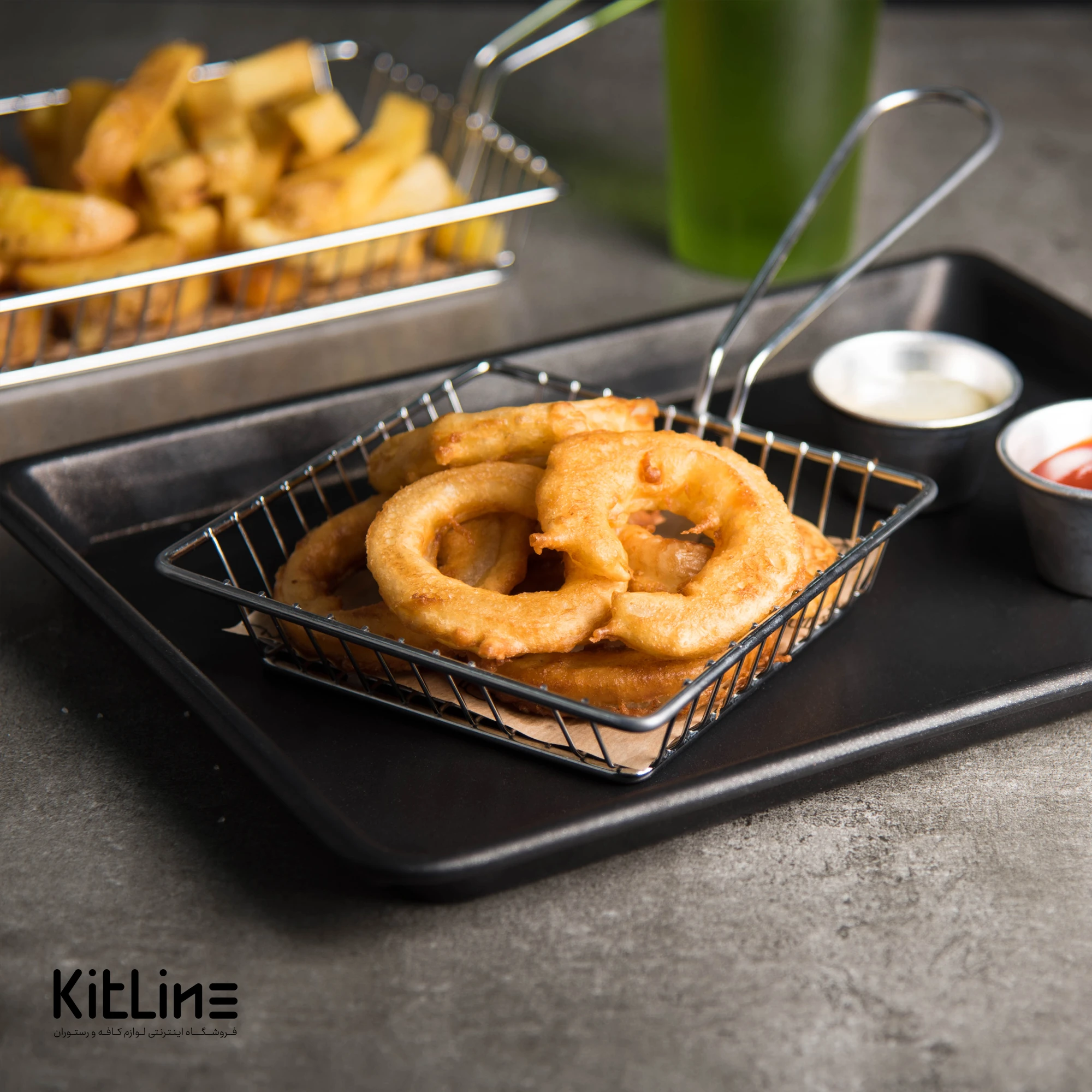 سبد سرو مربعی ۳.۵×۱۵×۱۵ سانتیمتری استیل کروم کیچن تک - تصویر 3