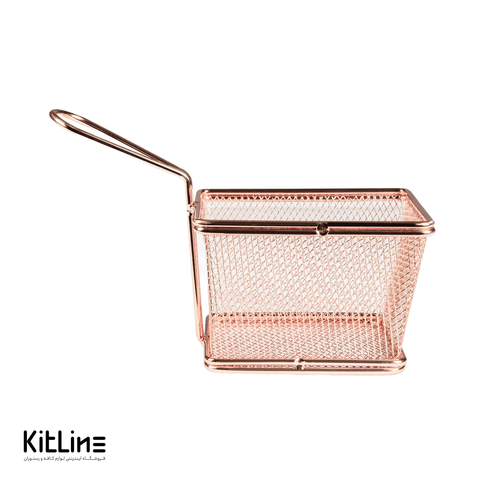 سبد سرو مستطیلی ۱۰×۱۲ سانتیمتری استیل رز گلد کیچن تک - تصویر 3