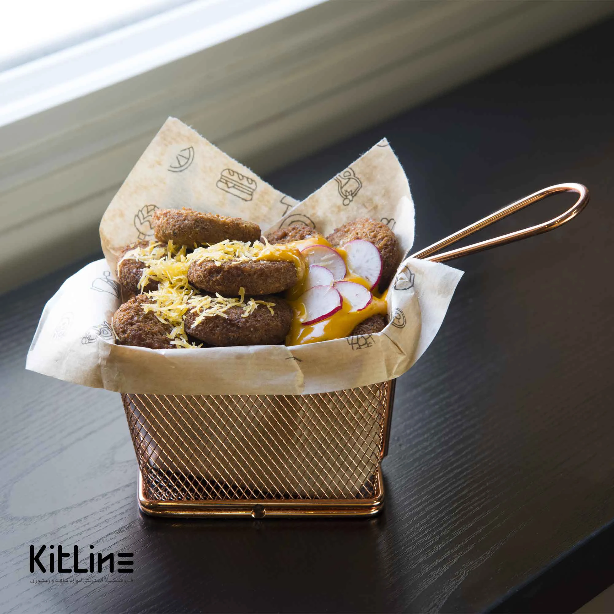 سبد سرو مستطیلی ۱۰×۱۲ سانتیمتری استیل رز گلد کیچن تک - تصویر 4