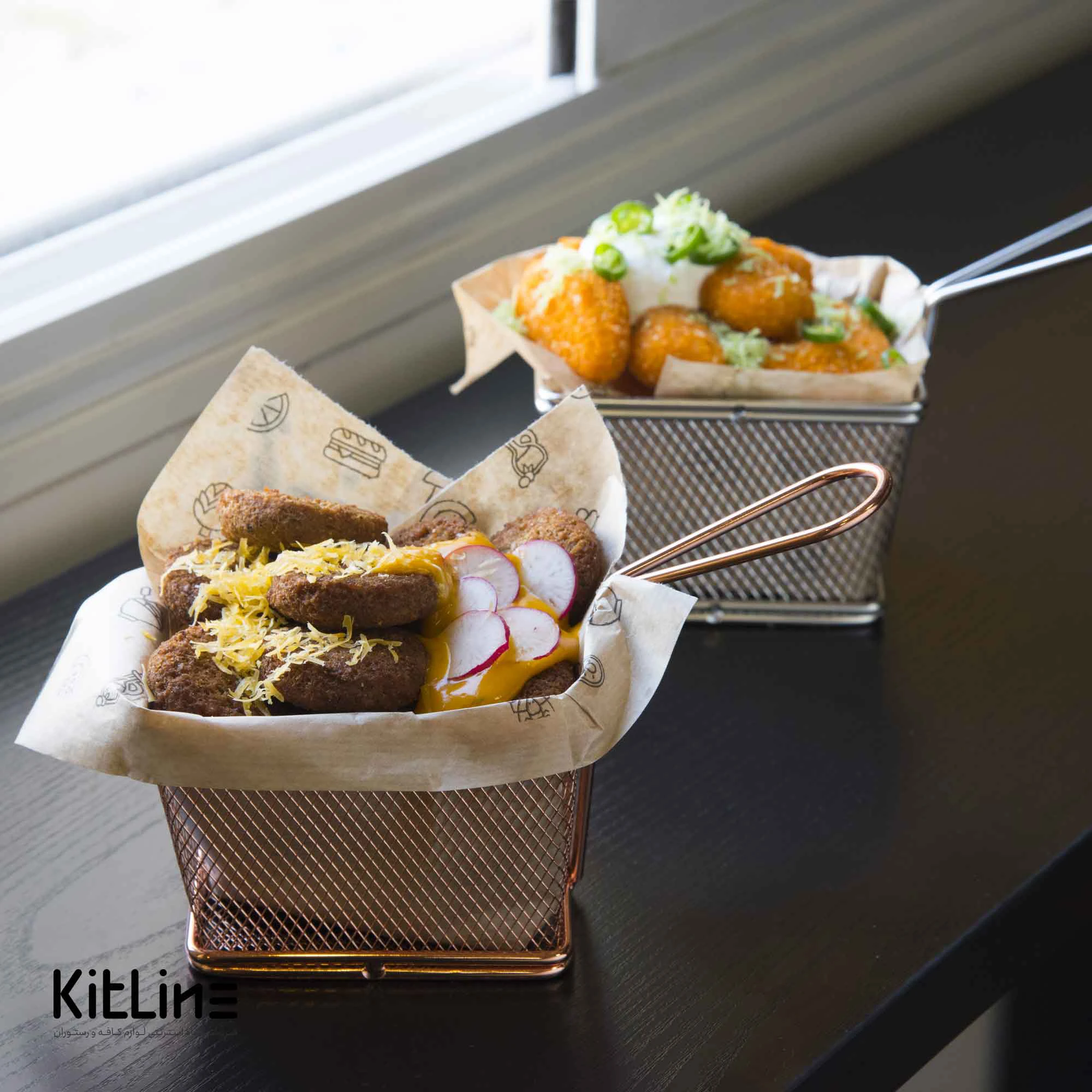 سبد سرو مستطیلی ۱۰×۱۲ سانتیمتری استیل رز گلد کیچن تک - تصویر 5