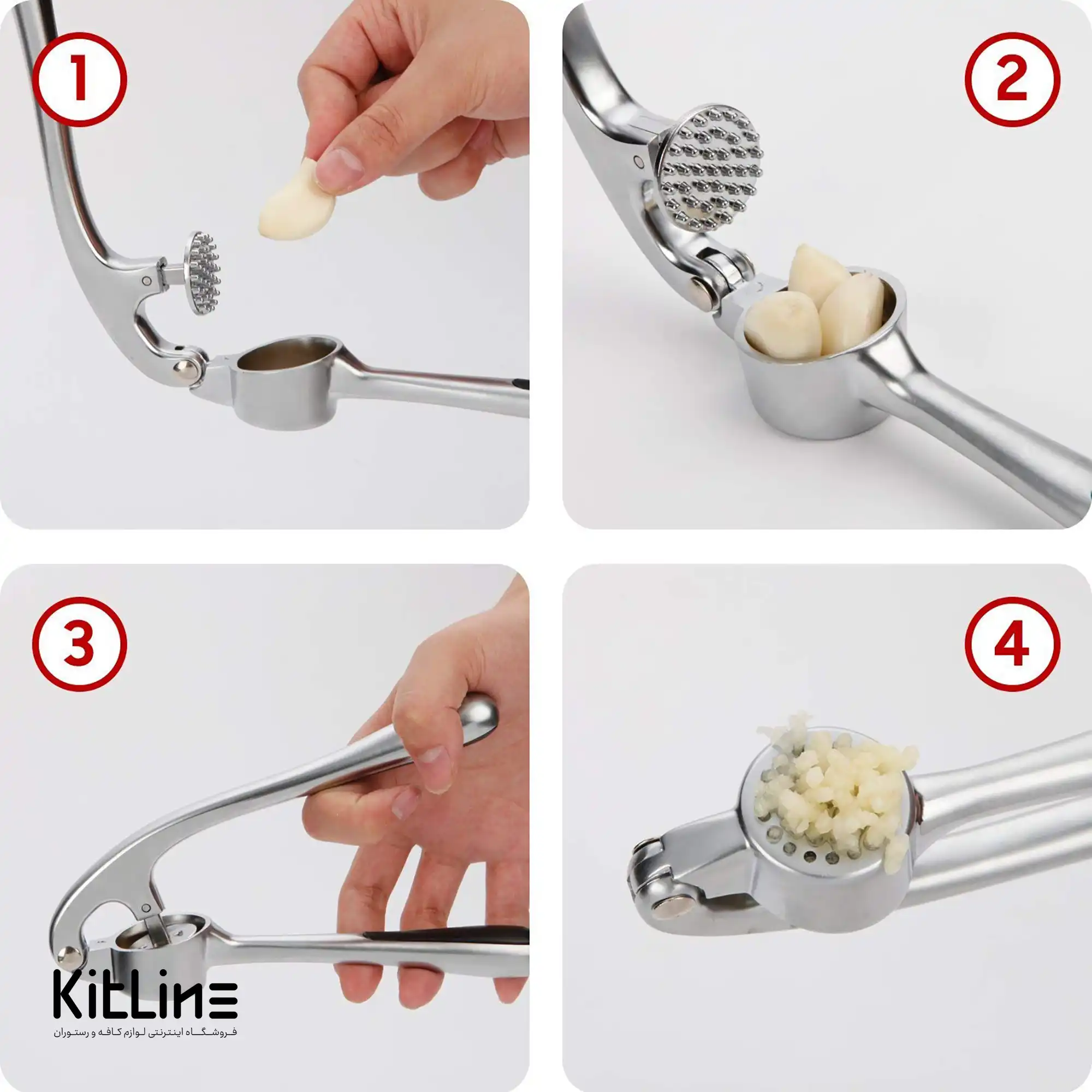 سیر کوب دستی ۱۷ سانتیمتری استیل - تصویر 6